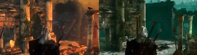 Image for Witcher 2 player choice effects demonstrated side-by-side
