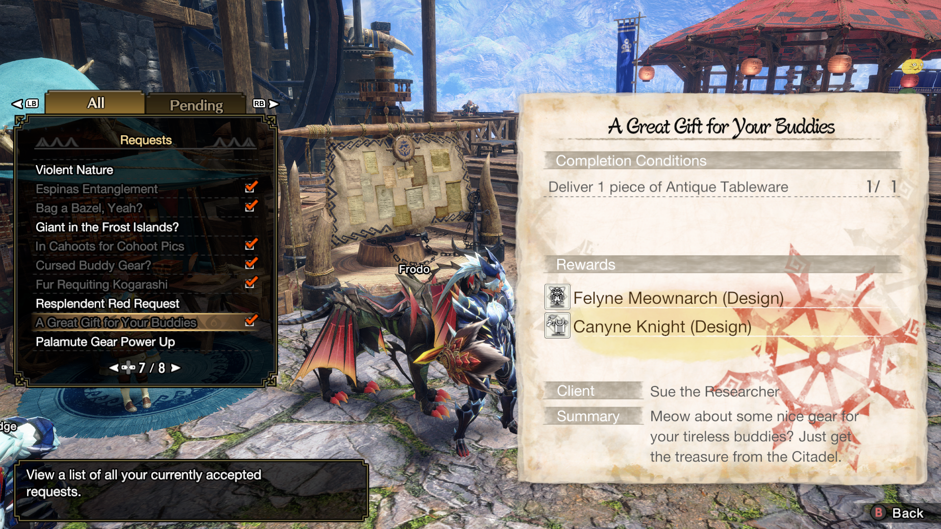 Monster Hunter Rise Sunbreak  How to get Antique Tablewear and Felyne Meownarch and Canyne Knight armor - 4