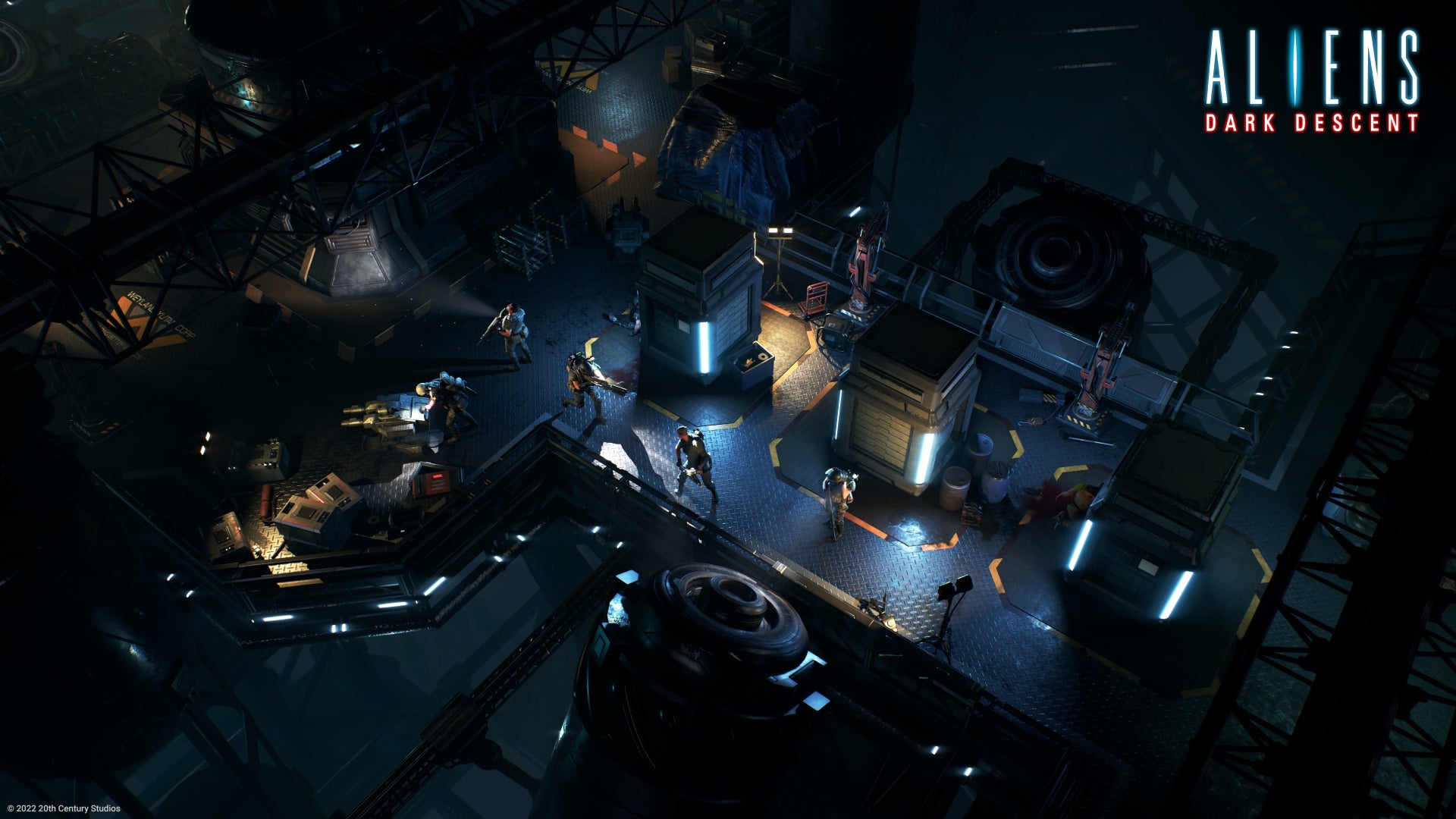 Multiple players scope out an area in Aliens: Dark Descent