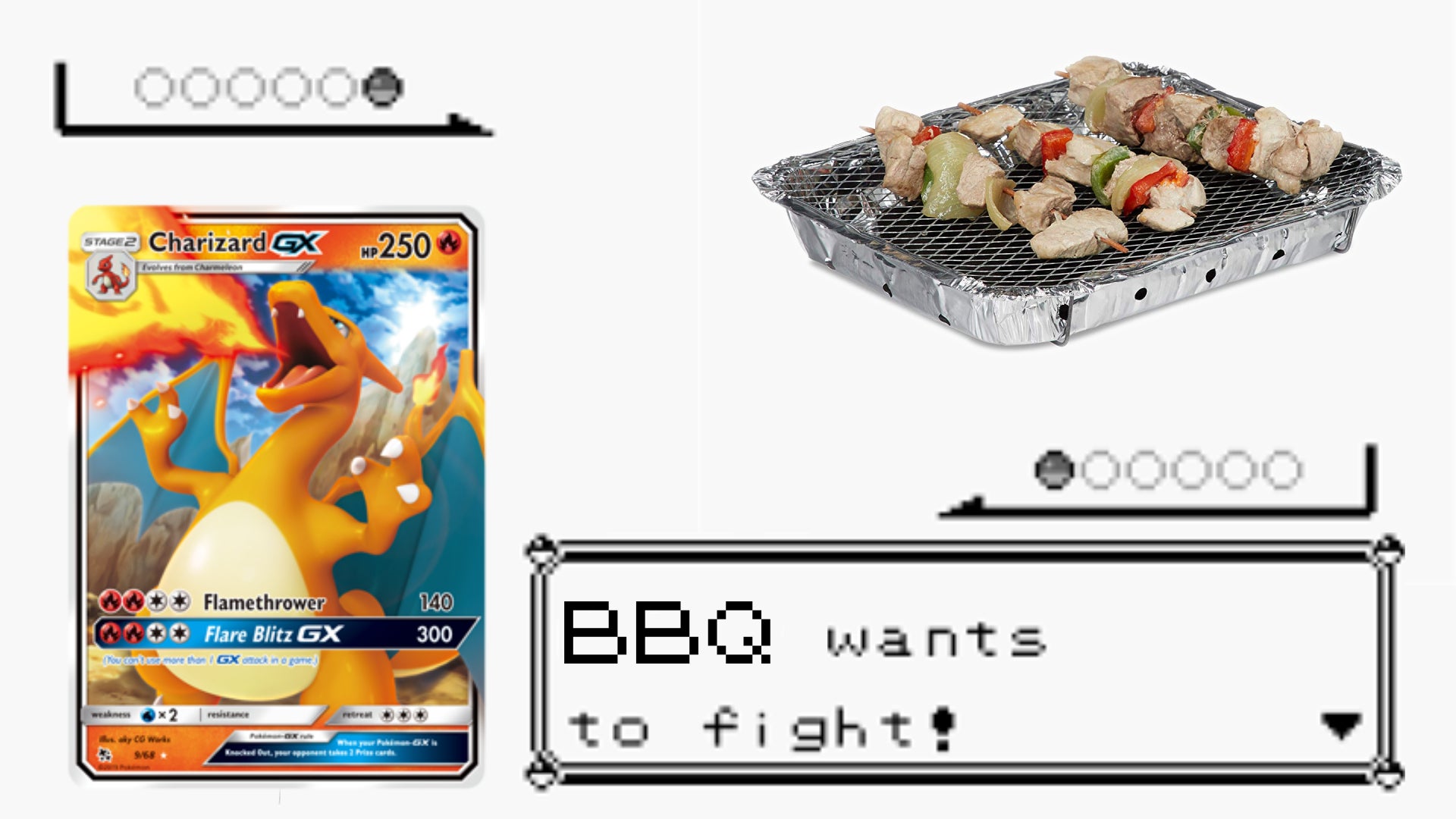 PSA Mint 9 Charizard prepares to fight with a disposable BBQ.