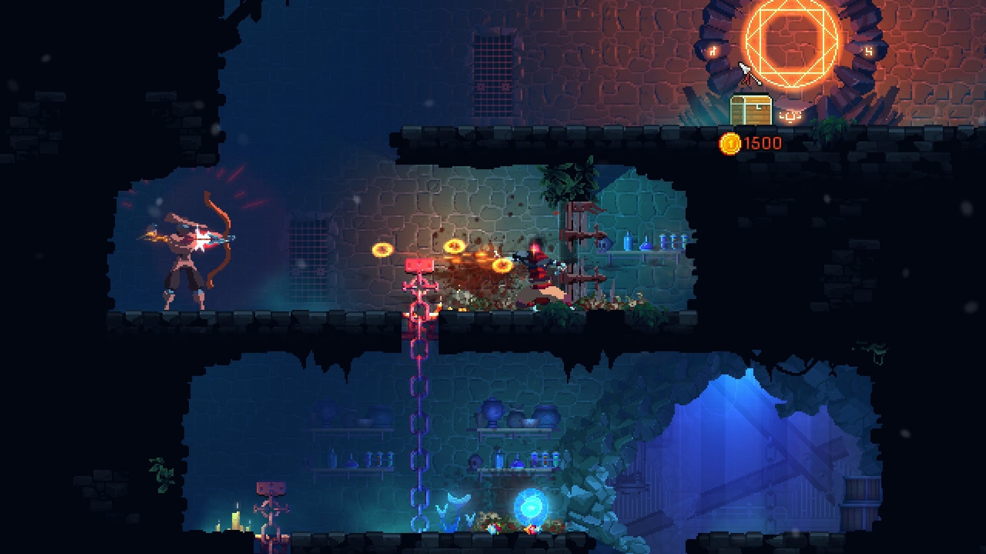 A player faces a boss in Dead Cells+