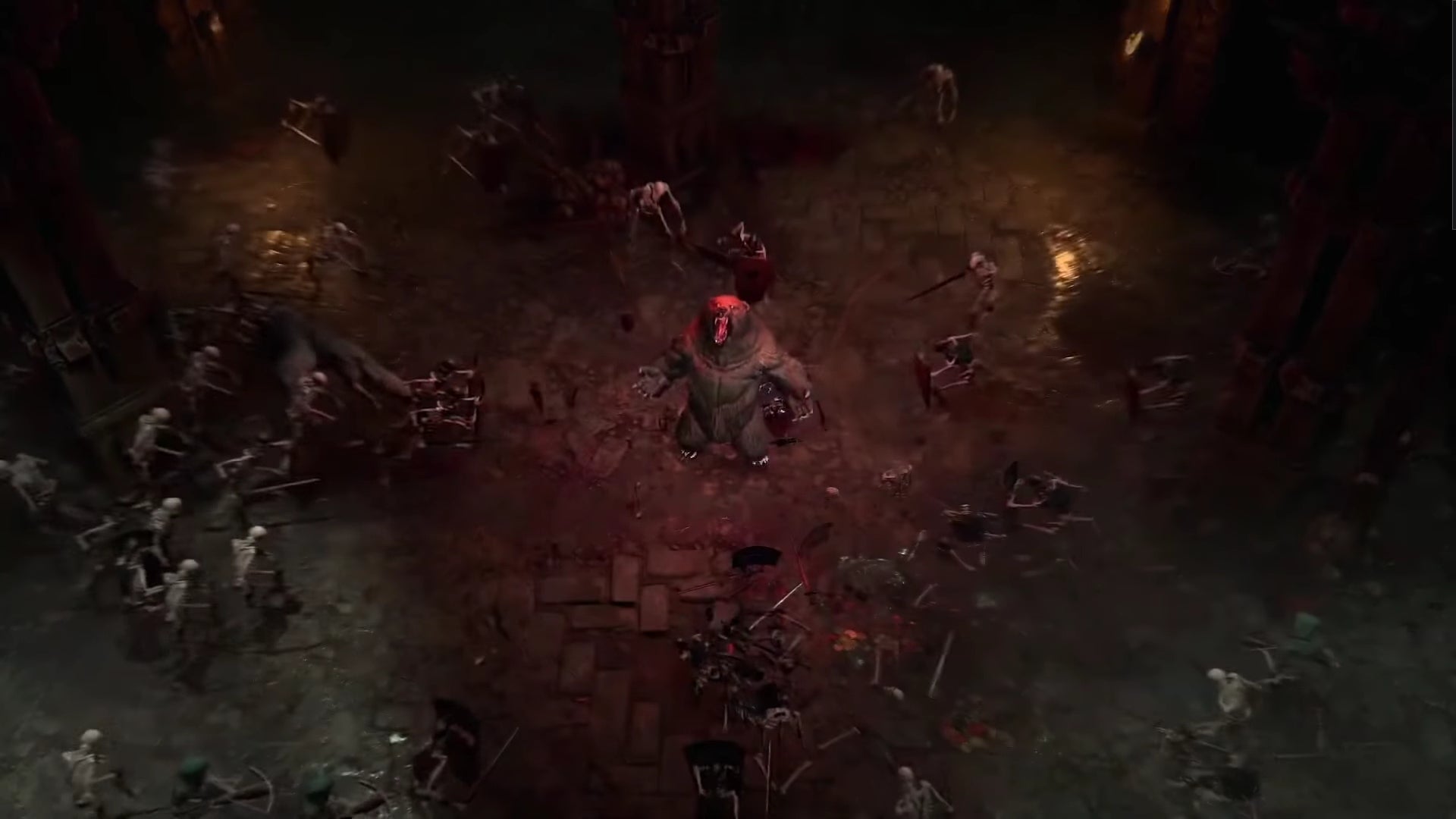 Screenshot from Diablo 4 Druid reveal trailer (turning into a bear)