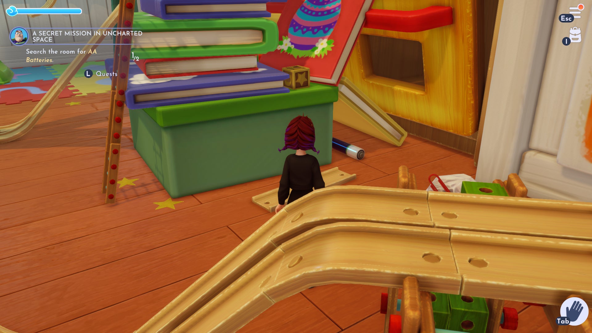 The location of a battery in Disney Dreamlight Valley's Toy Story realm