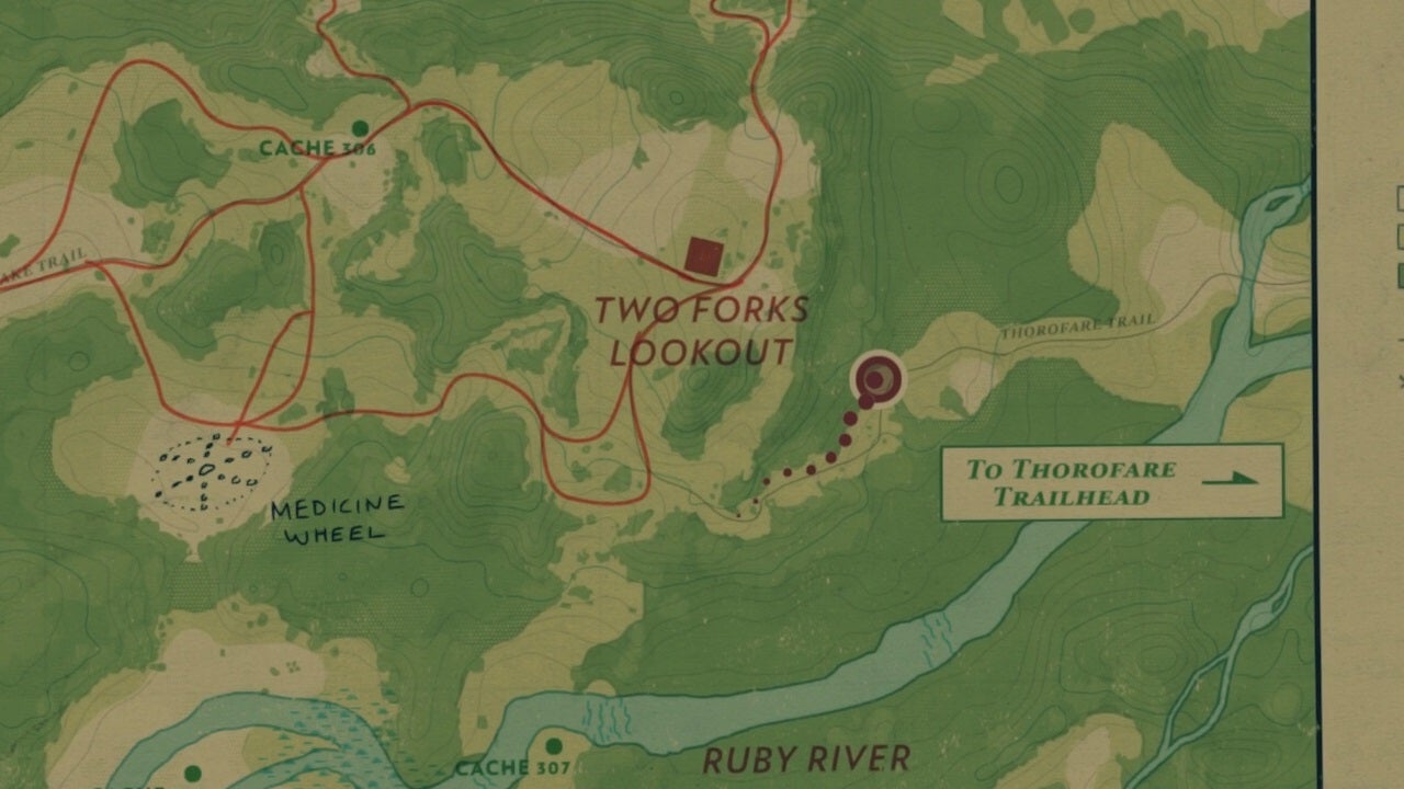 Firewatch проверить линию связи к северу от ущелья карта