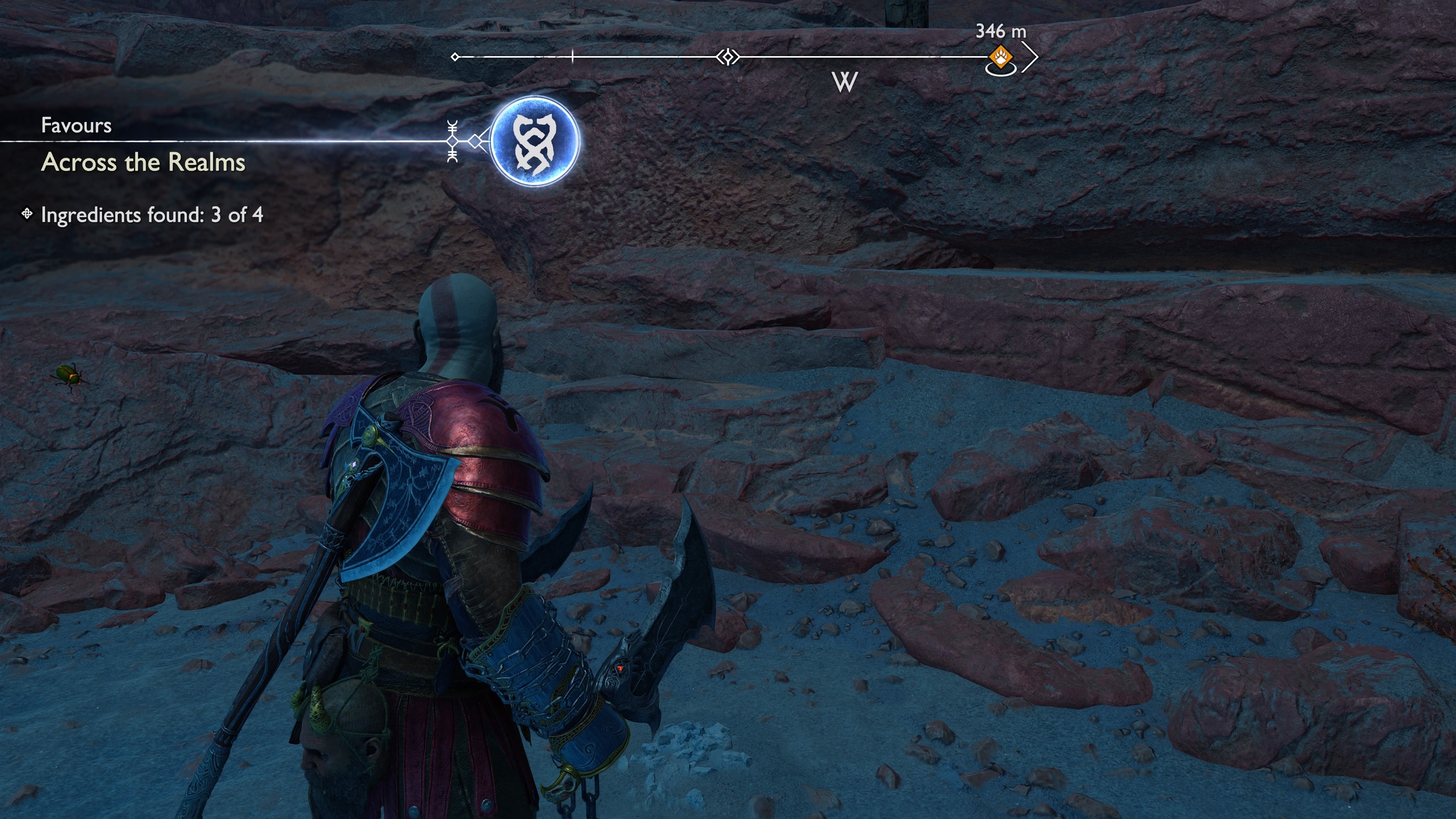 Kratos collecting an Elven Cap in Alfheim in God of War Ragnarok
