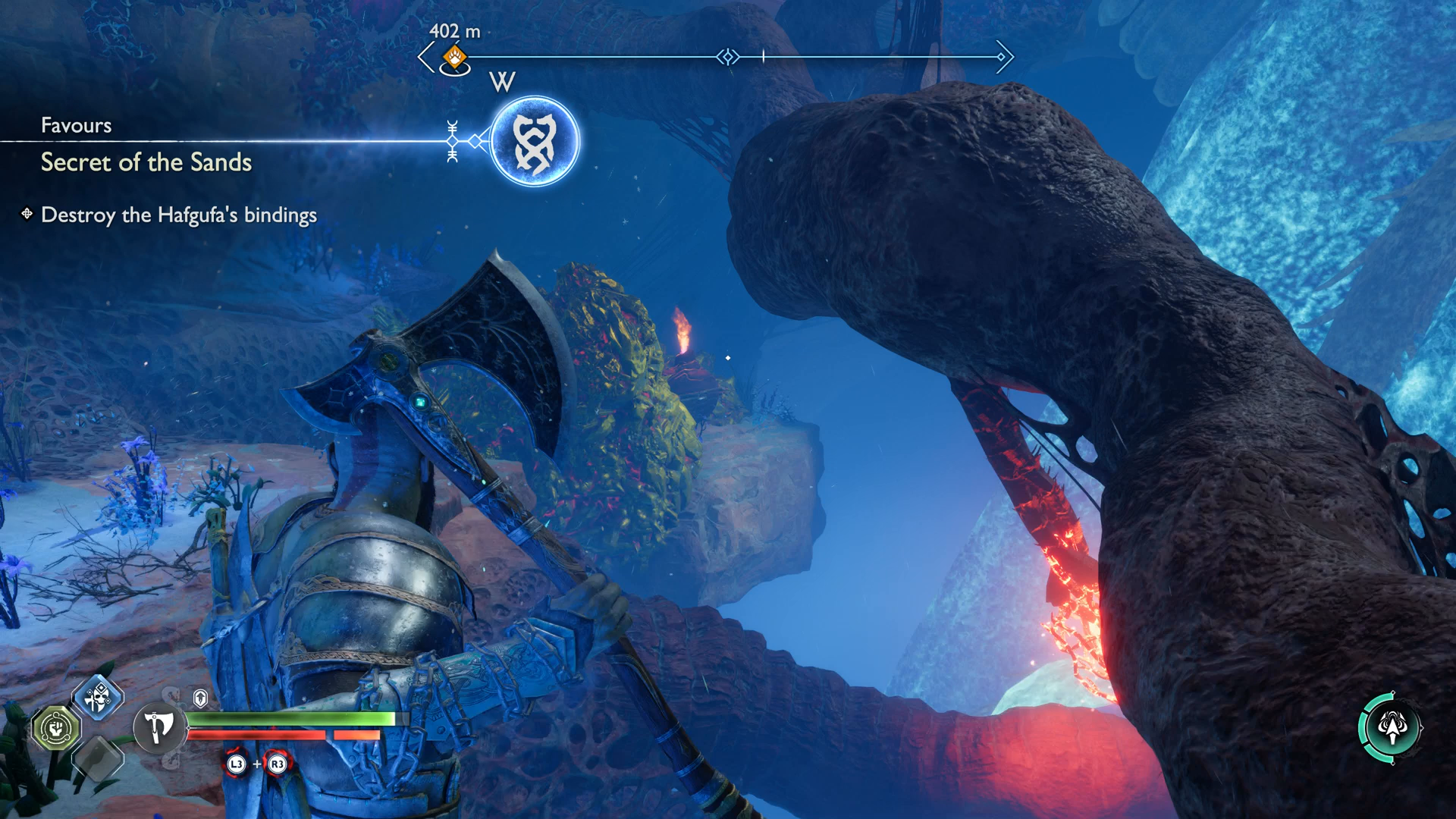 God of War Ragnarok Secret of the Sands Favour  How to clear the Alfheim sandstorm - 99
