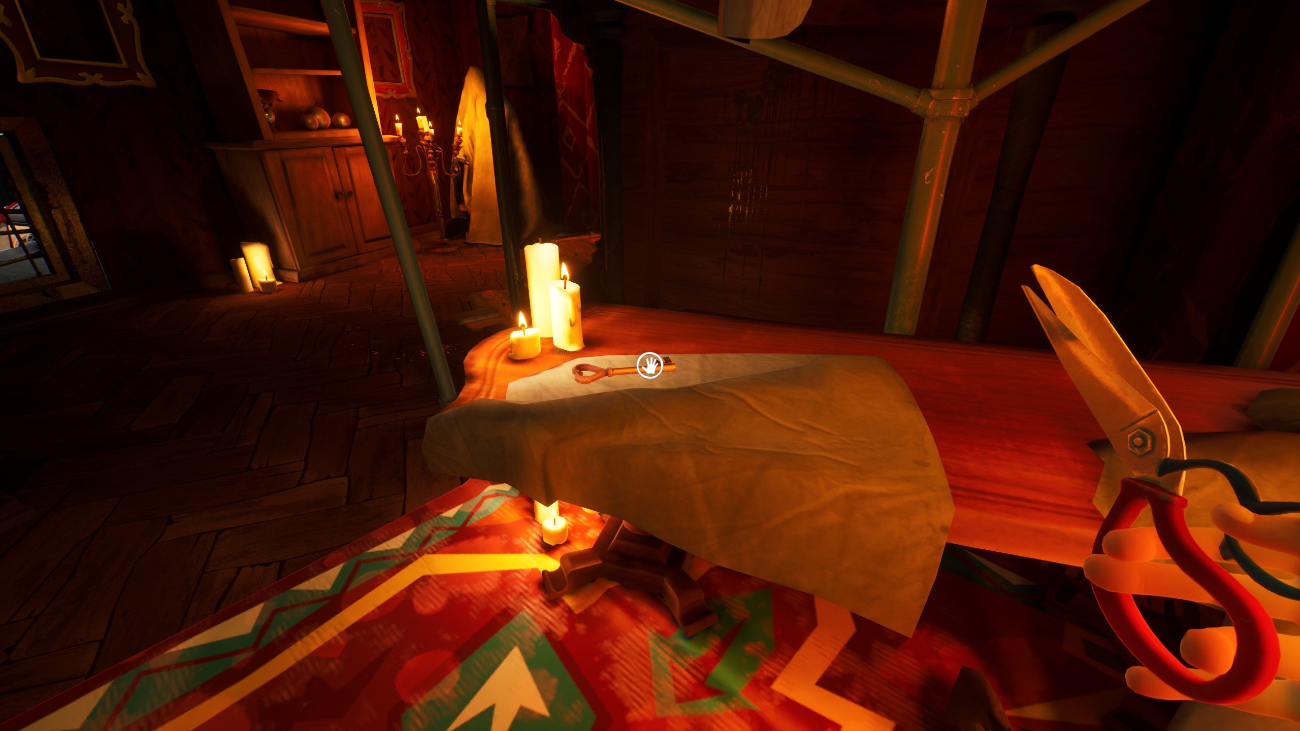 A heart-shaped key in the museum in Hello Neighbor 2