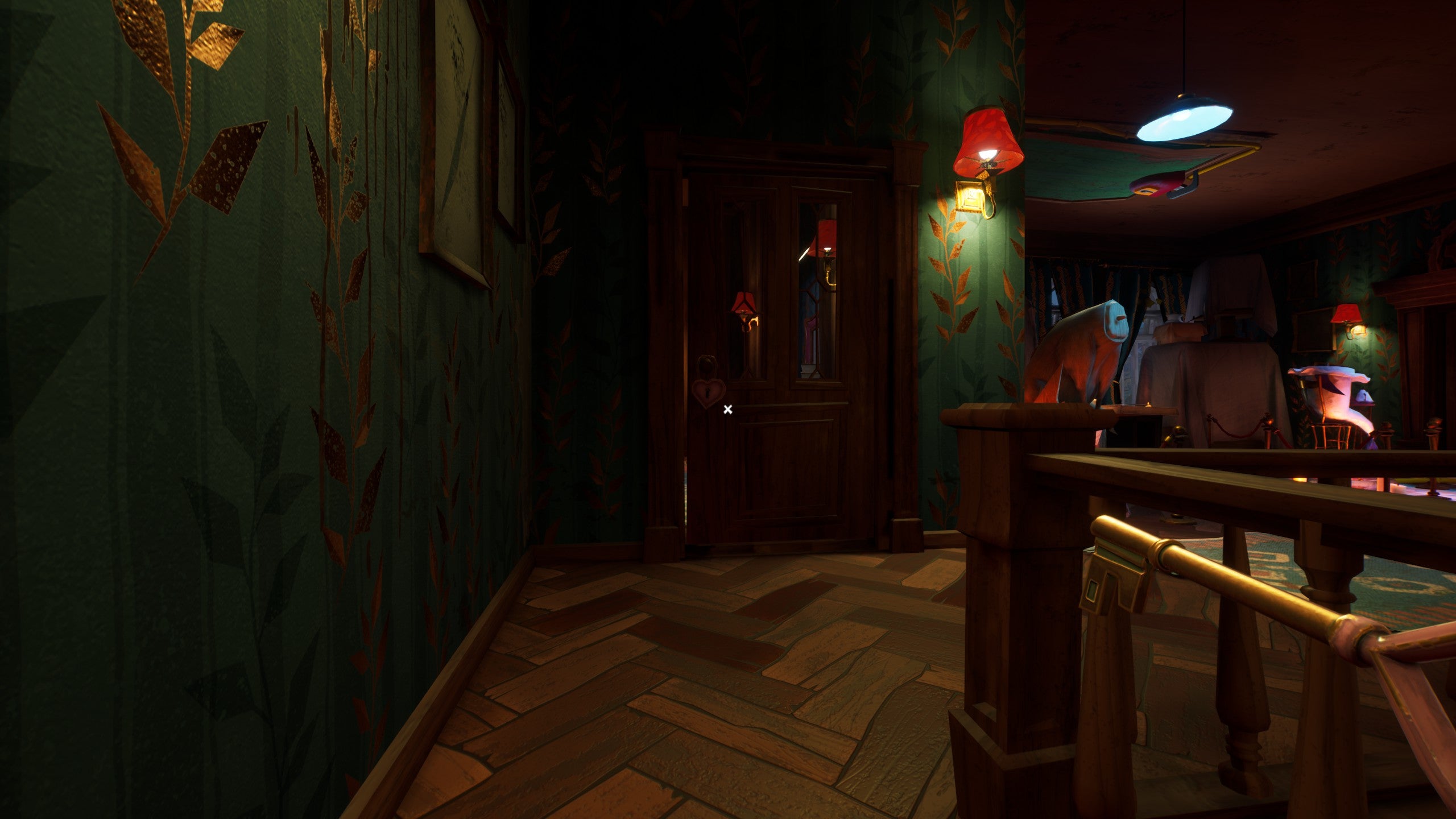 The upstairs lock that's opened by the heart-shaped key in Hello Neighbor 2