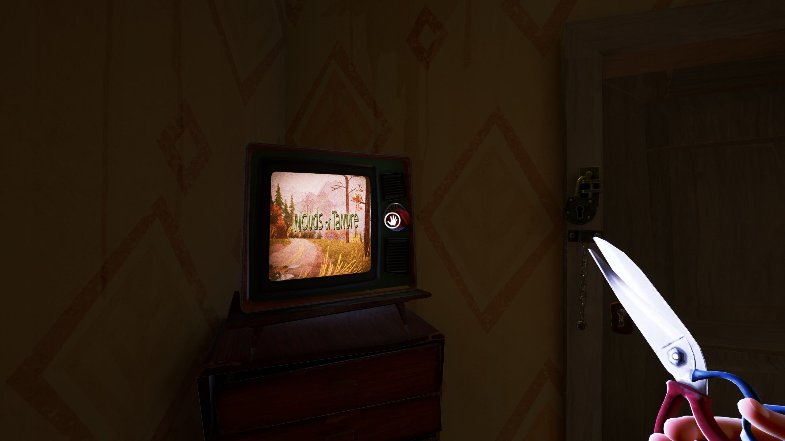 The TV that gives you the code for the lock in Hello Neighbor 2