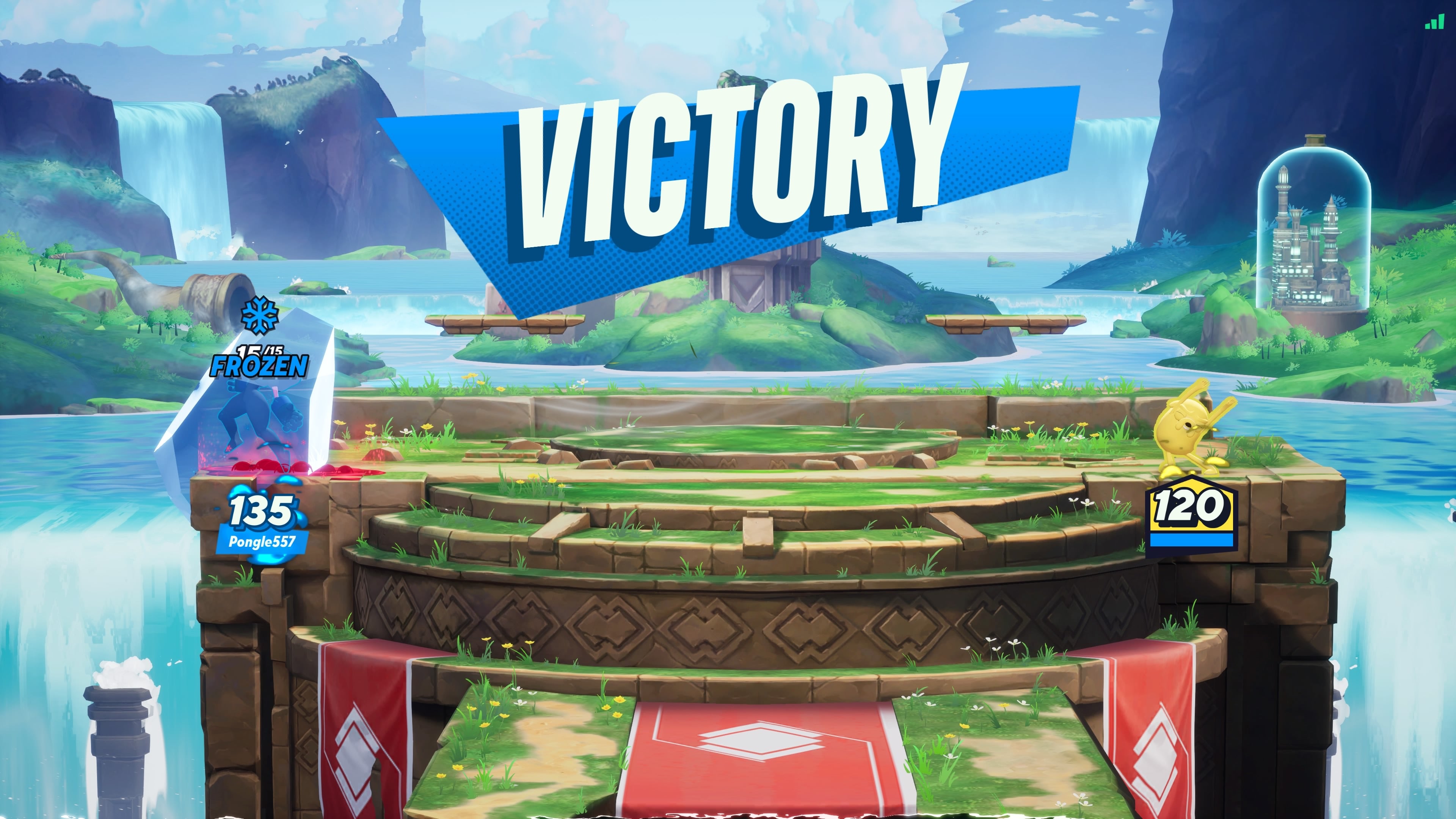 The victory screen in Multiversus.