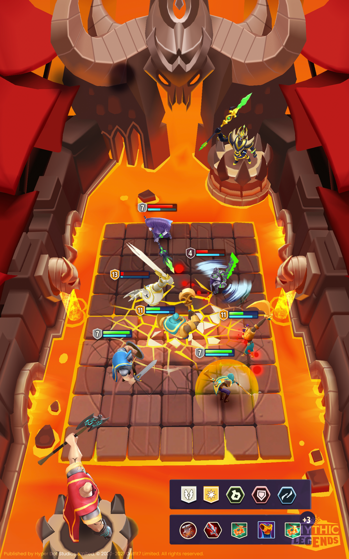 Mythic Legends gameplay screenshot on mobile.