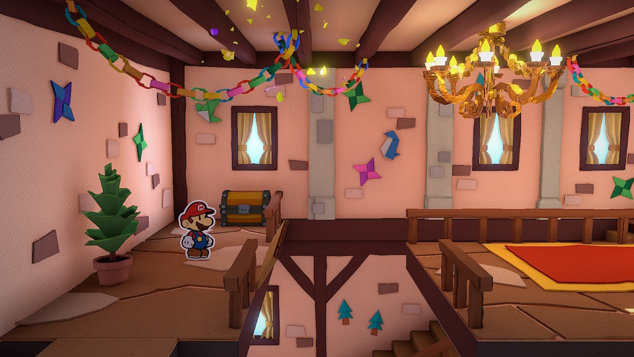 Image for Paper Mario The Origami King: How to Get On the Roof of the Mansion in Toad Town