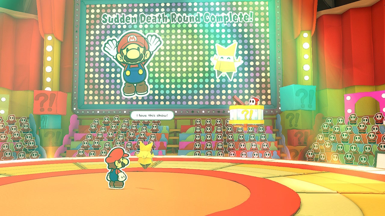 Image for Paper Mario The Origami King: Shy Guys Game Show Sudden Death Answer and Reward