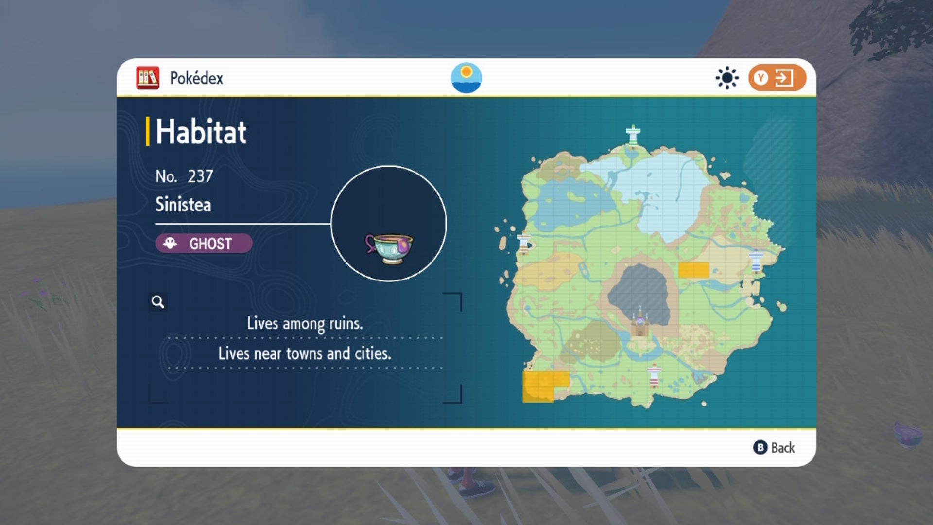 Sinistea's habitat in Pokemon Scarlet and Violet