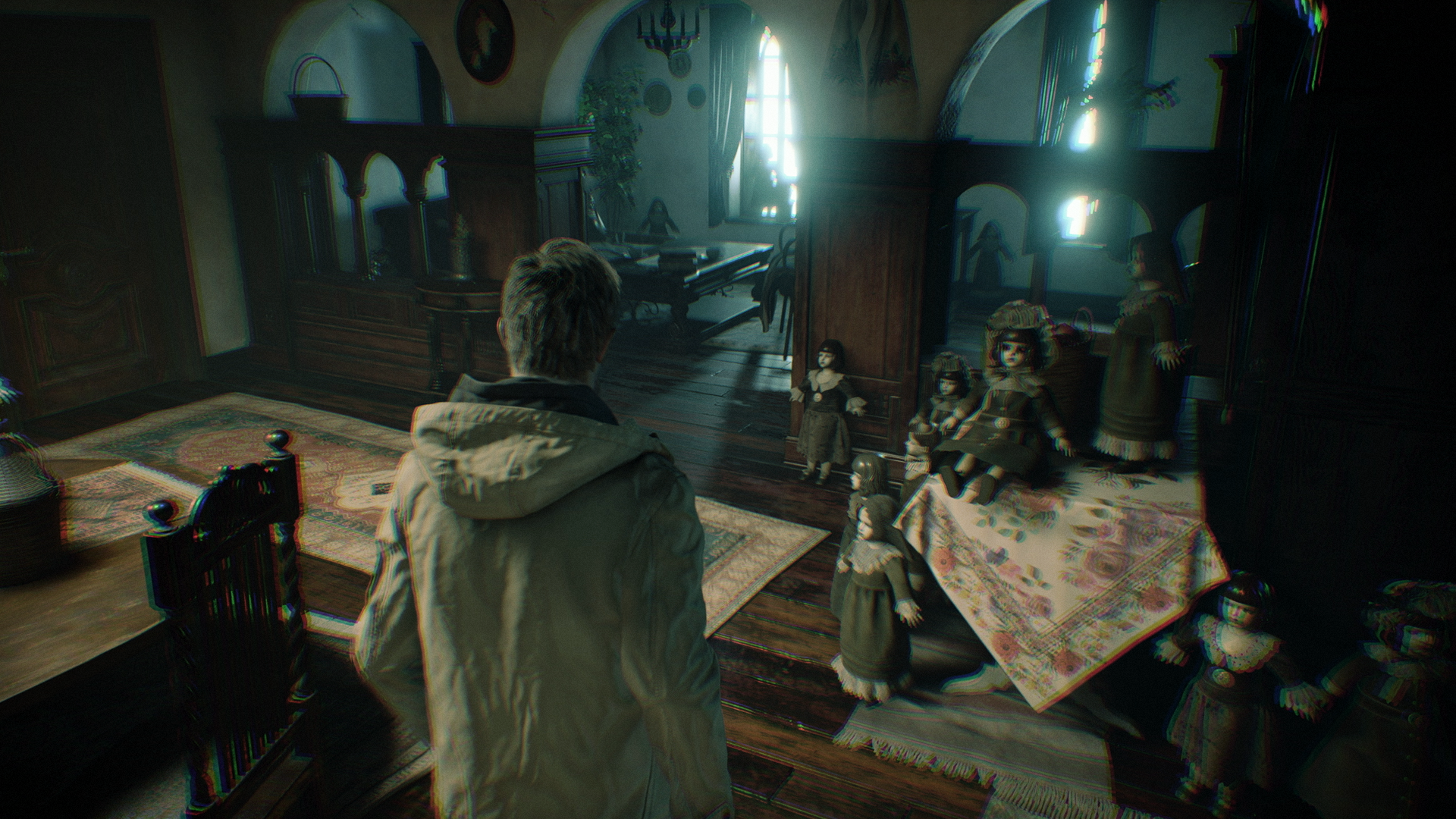 Ethan Winters mengeksplorasi mode orang ketiga di DLC Resident Evil Village, ekspansi Winter.