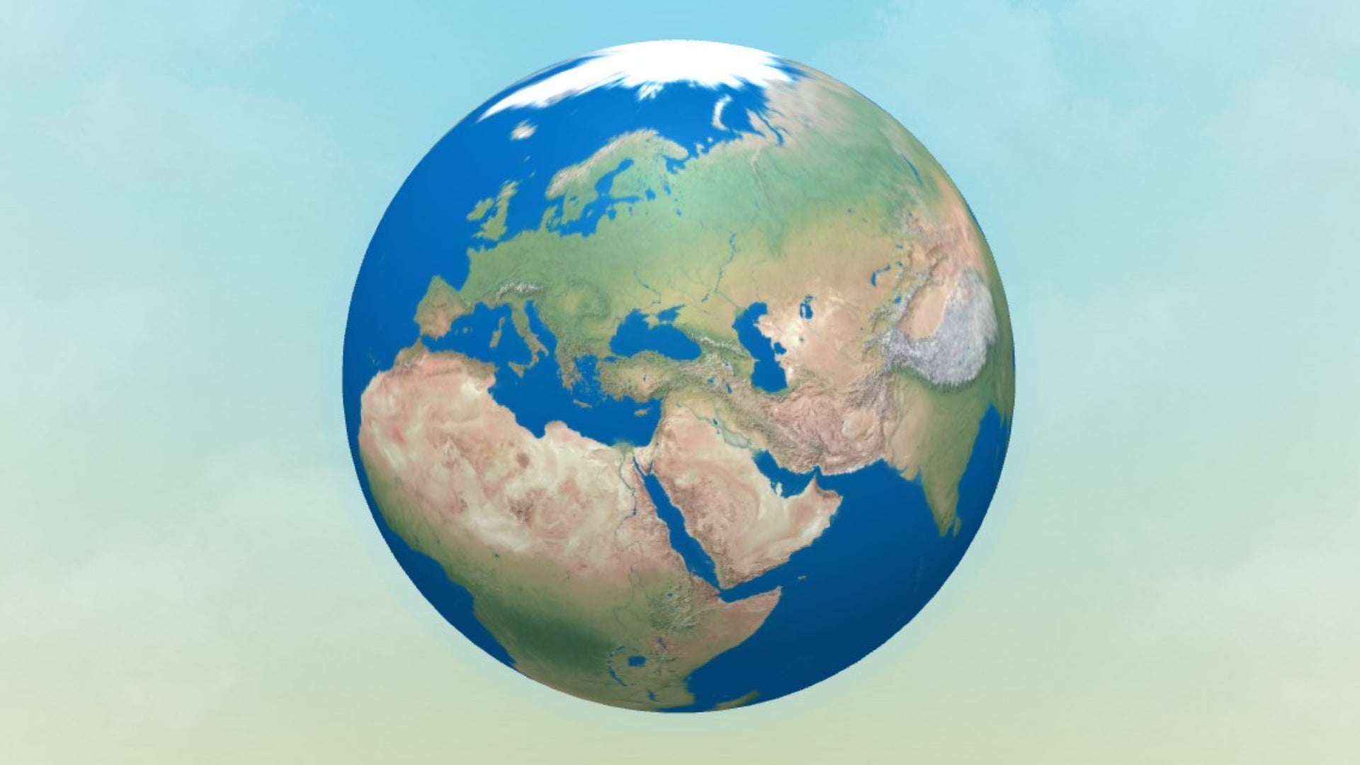 The globe used in the geography puzzle, Globle, is shown.