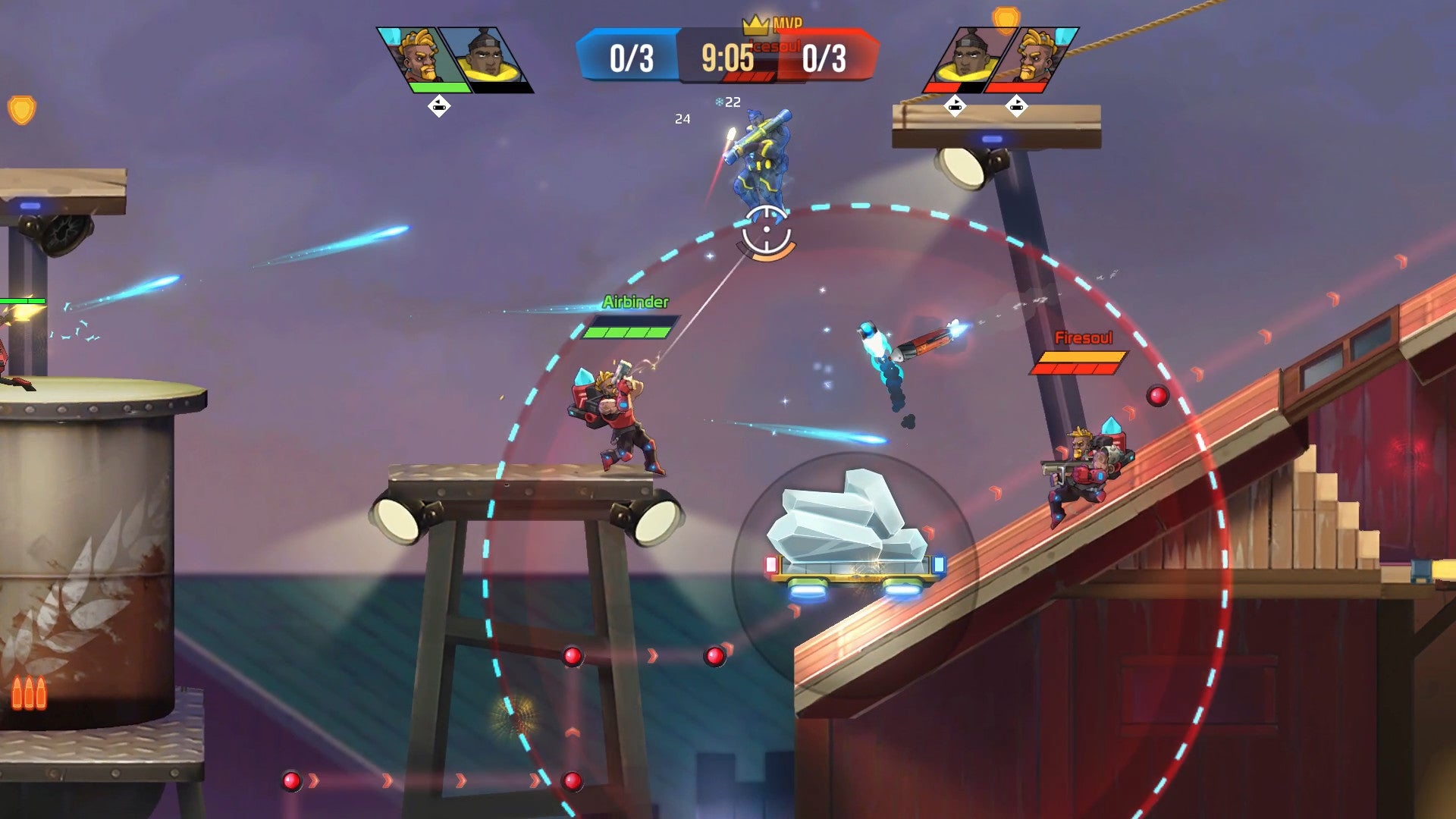 Captura de pantalla del juego de Squad Blast