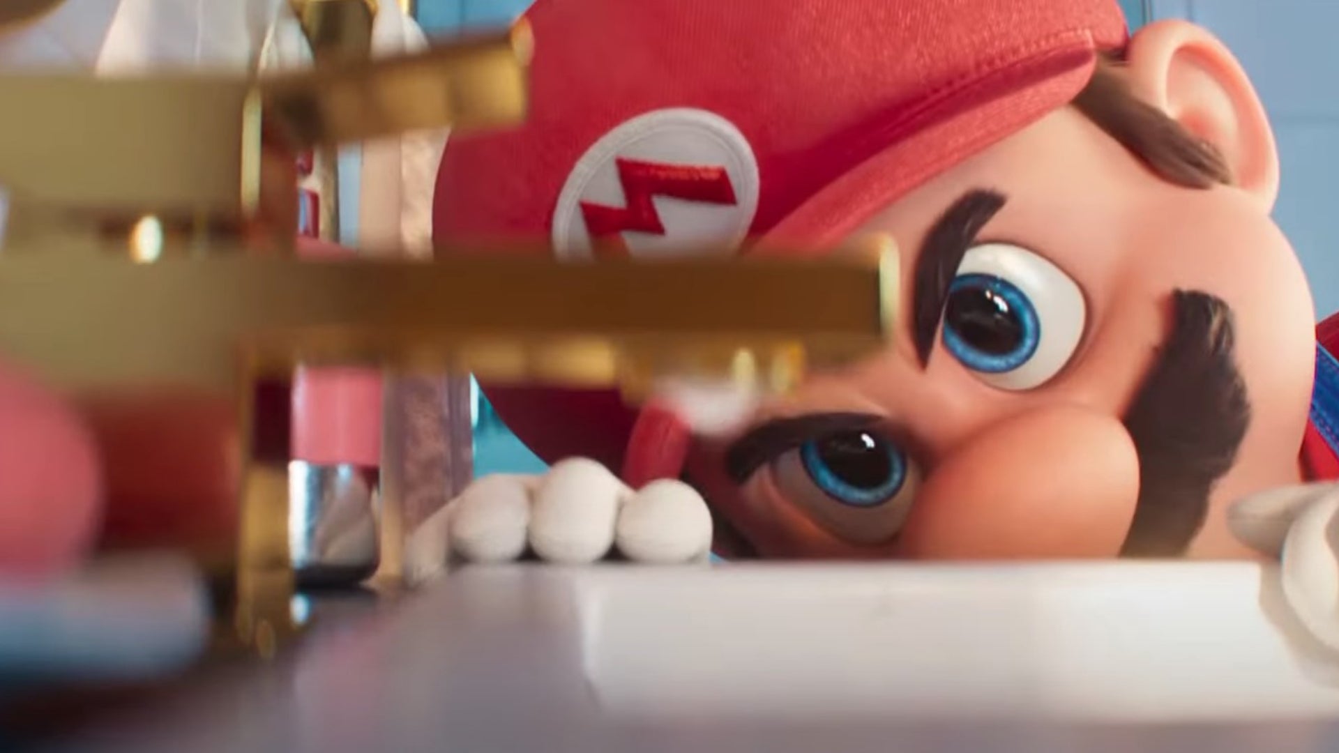 Mario actually doing some plumbing in the Super Mario Bros. movie trailer
