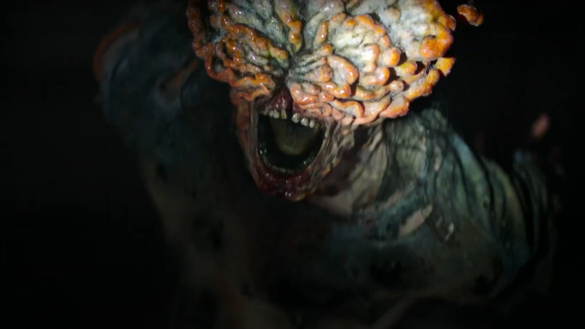 A Clicker, as shown in HBO's The Last of Us teaser trailer