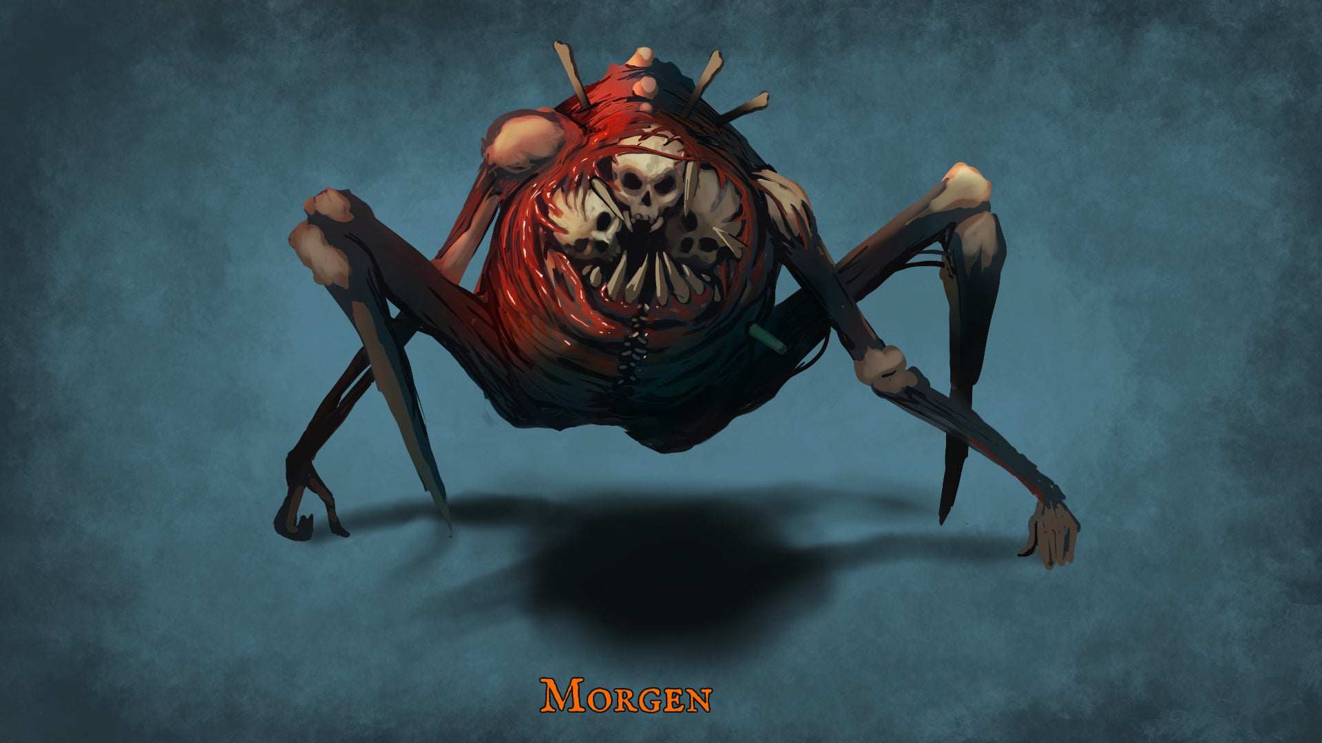 Concept art for the 'Morgen' enemy in Valheim's Ashlands update