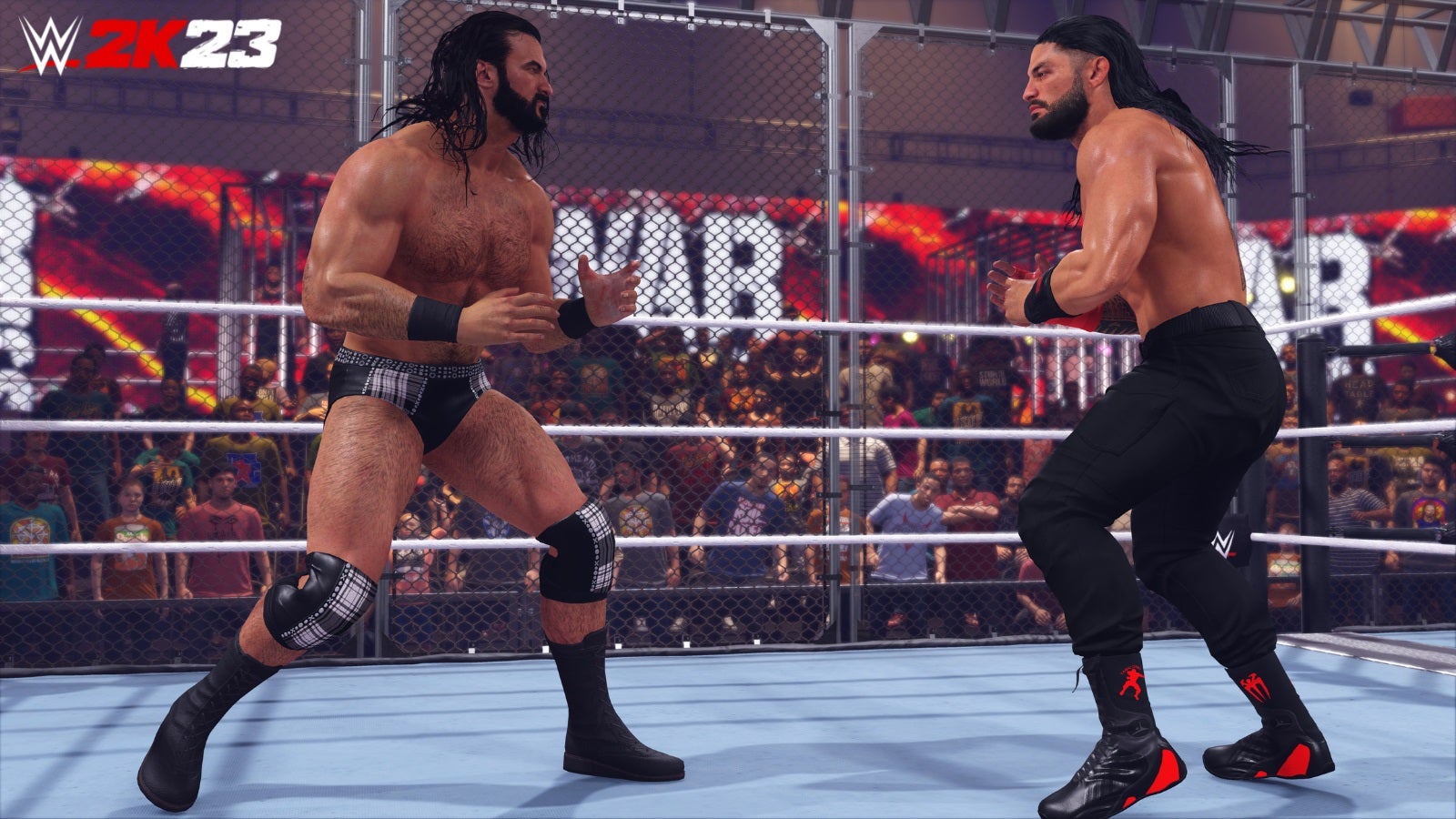 cage fight in WWE 2K23