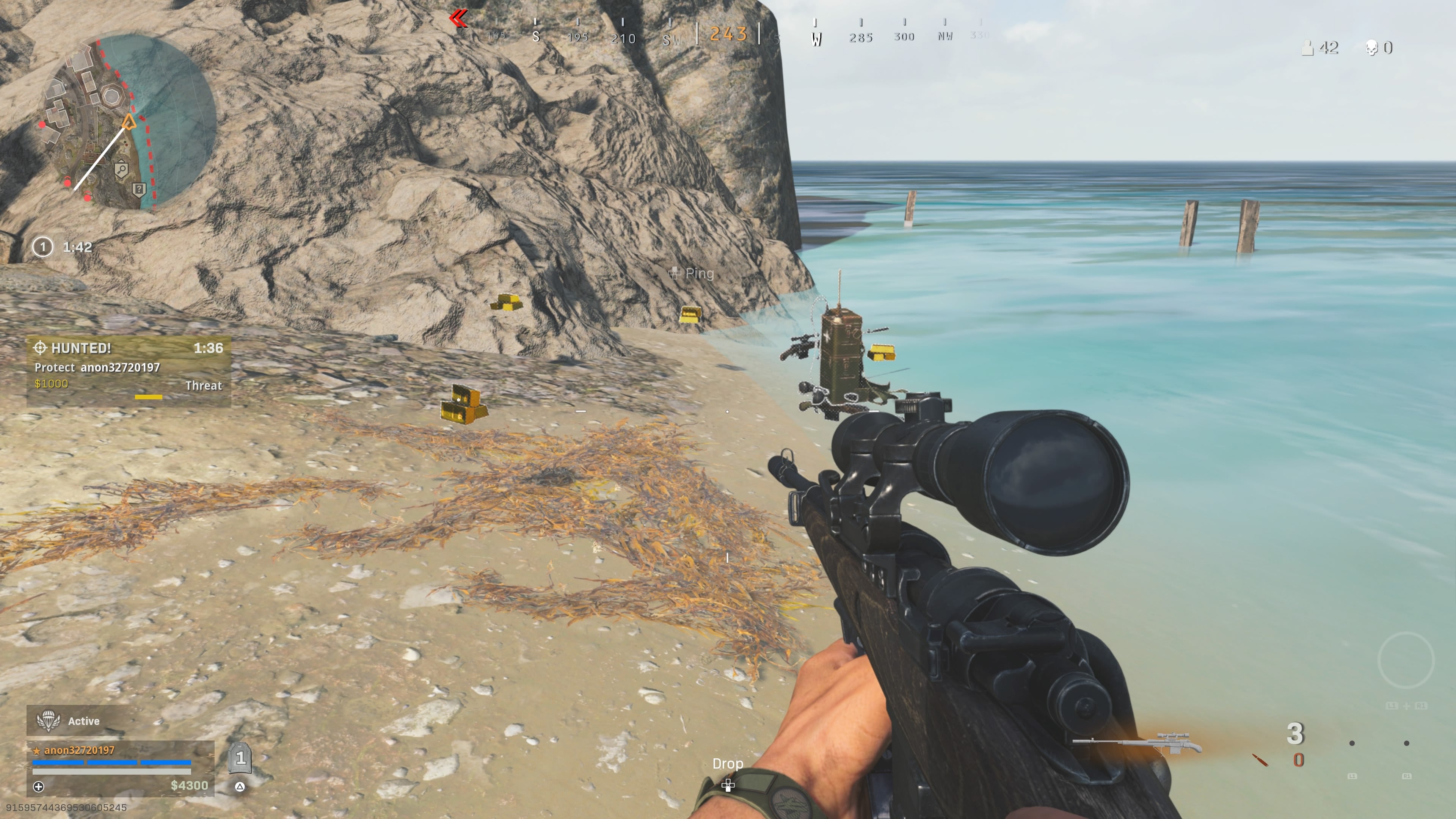 Loot from buried treasure in Warzone season 4
