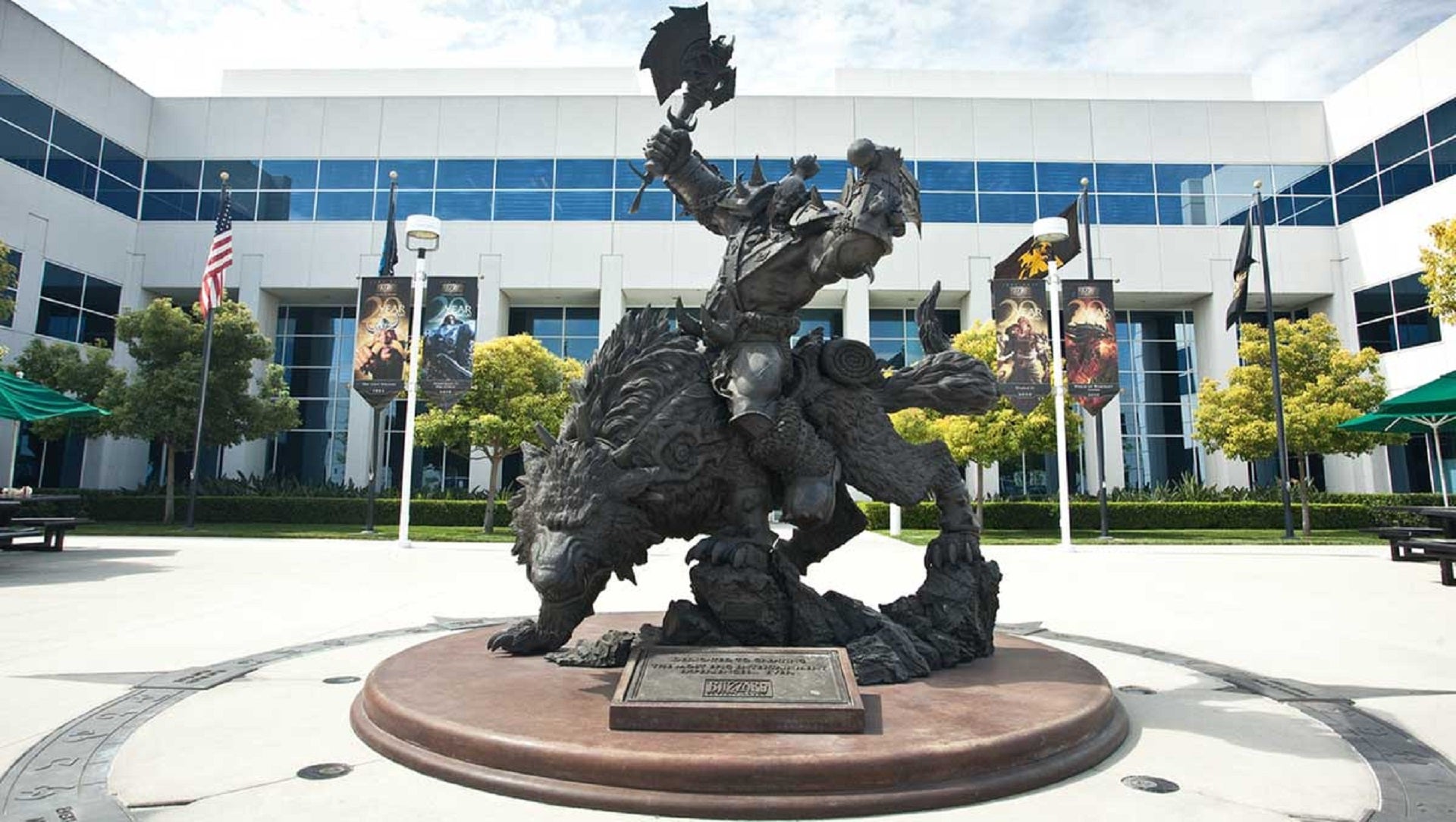 Big orc statue outside Activision Blizzard
