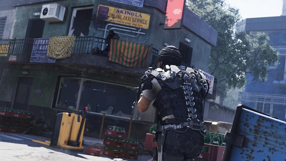 Image for Traffic mission in Call of Duty: Advanced Warfare's has you jumping into moving buses