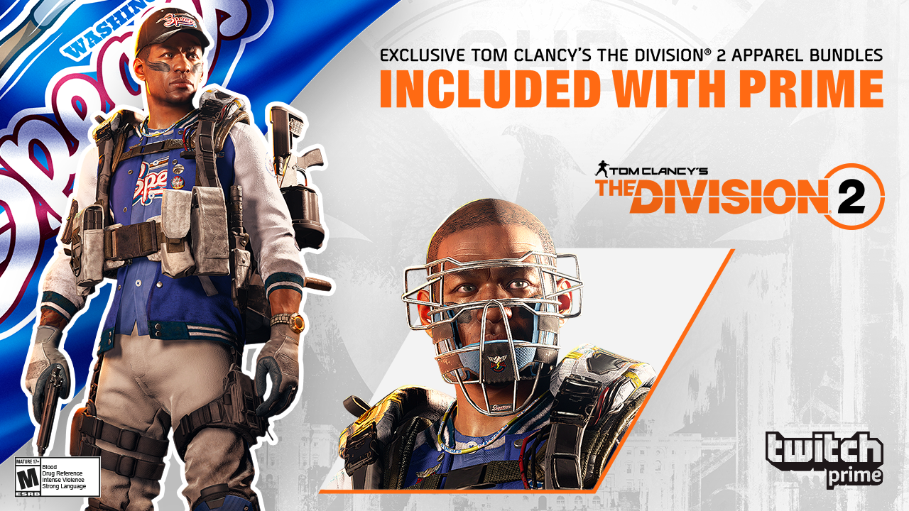 Image for The Division 2 players with Twitch Prime can grab some baseball-themed skins this month