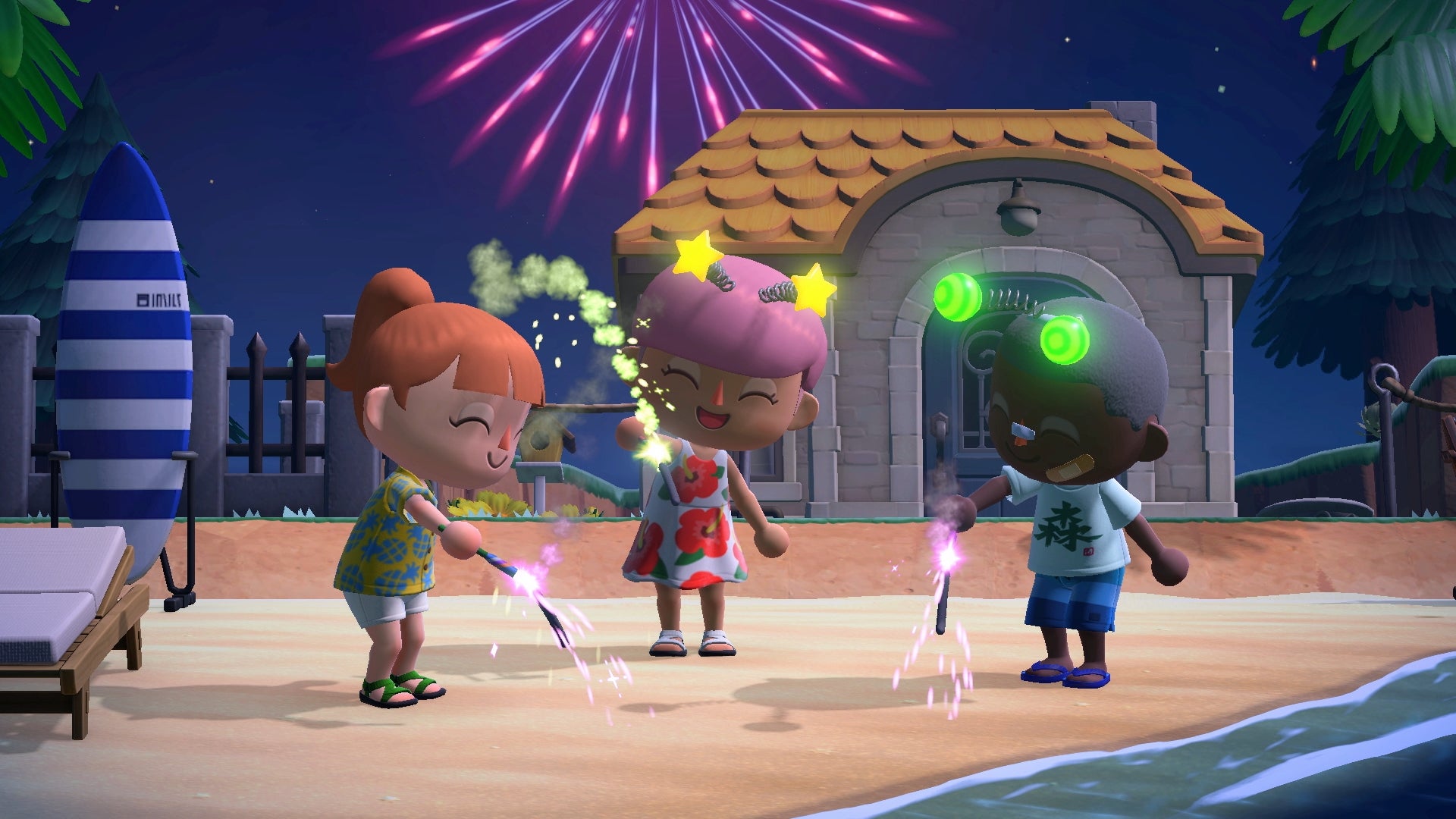 Animal Crossing  New Horizons summer update adds Fireworks Shows  Dreaming  island restoration service - 44