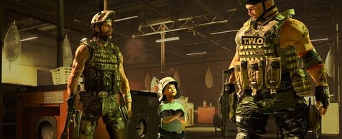 Image for Army of Two: 40th Day screens show war, shooting, a kid in a helmet