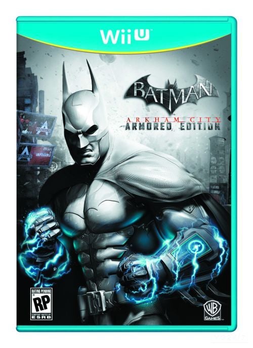 Image for Batman: Arkham City Armored Edition Wii U boxart is bright aquamarine