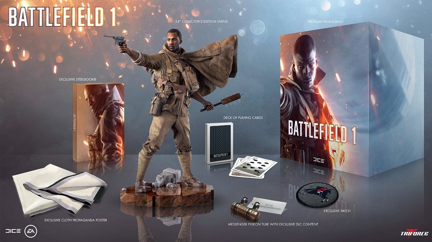 Image for Amazon's Battlefield 1 Collector's Edition comes with a statue, a steelbook, and no game
