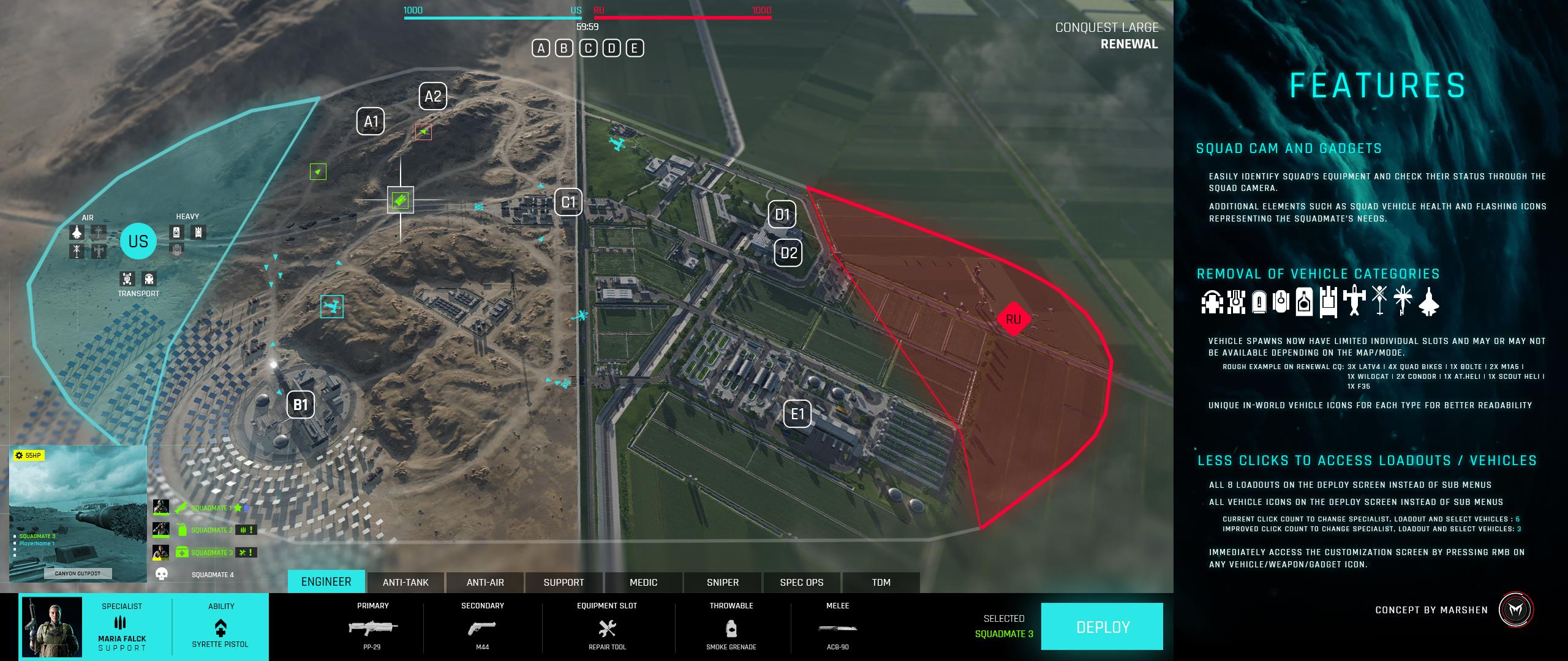 Battlefield 2042 deploy screen concept pretty much solves all of the current one s problems - 60