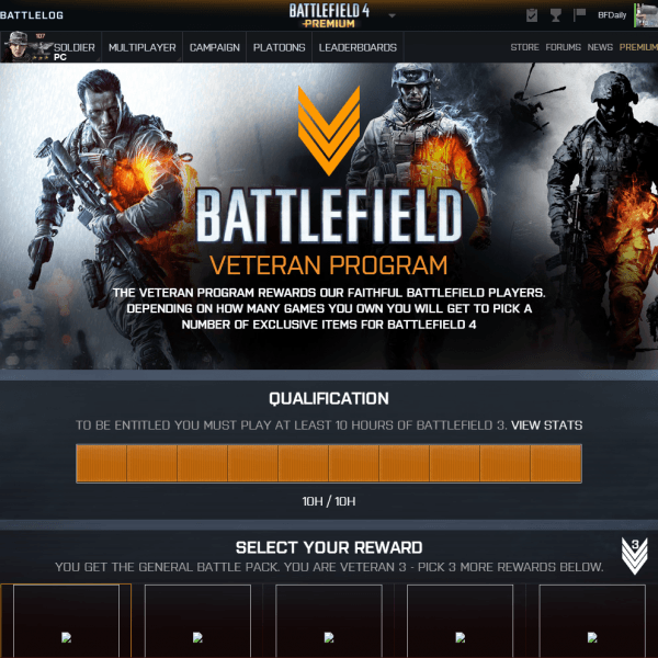 Image for Play 10 hours of Battlefield 3, earn rewards in Battlefield 4's new Veteran program