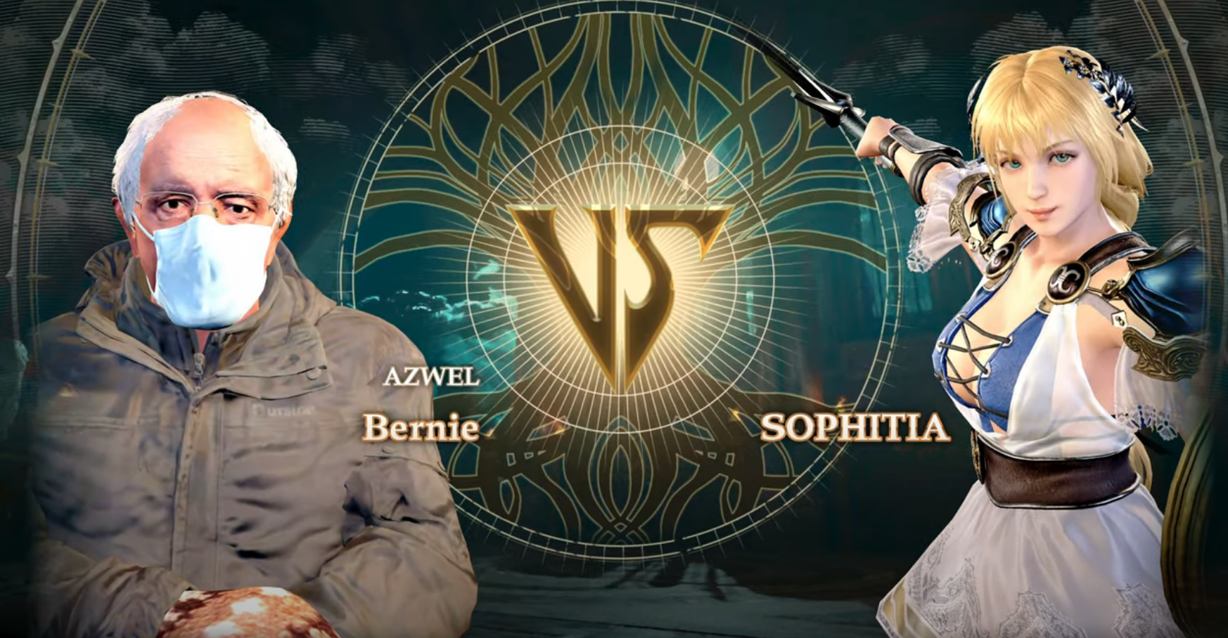 Image for You can play as the Bernie Sanders inauguration meme in Soulcalibur 6