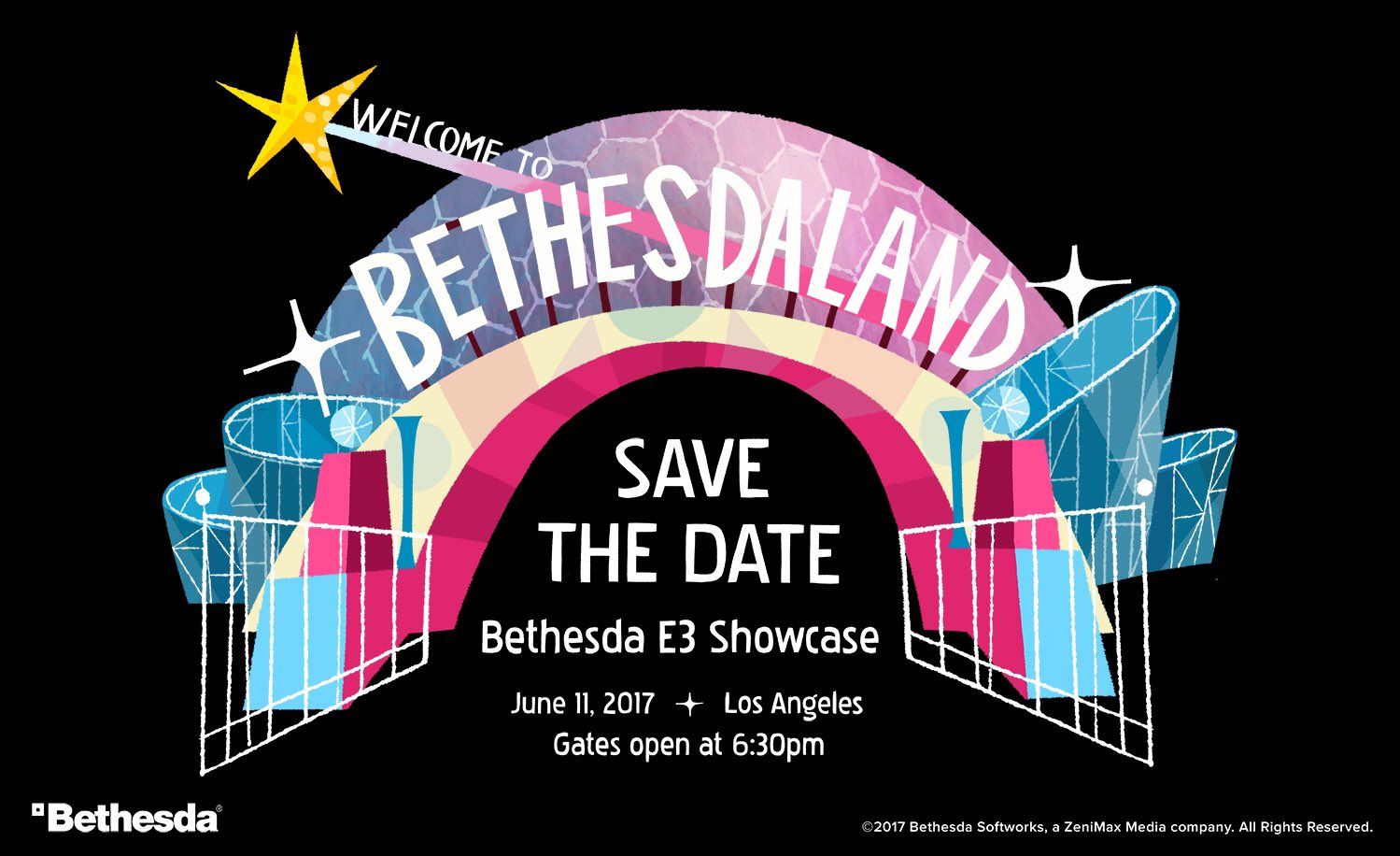 Image for Bethesda's E3 invite features game-themed amusement park with two attractions "coming soon"