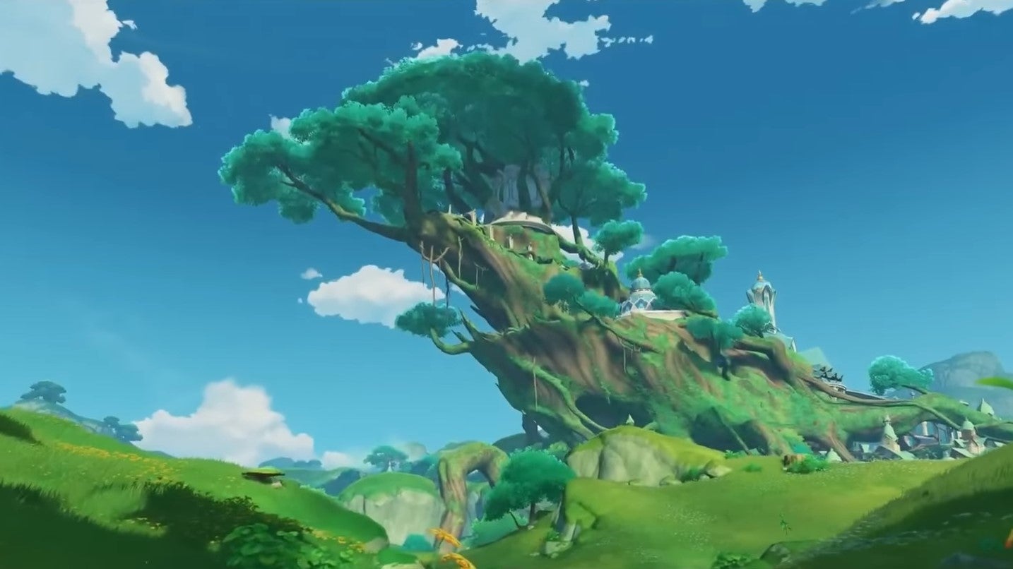 Big tree from Genshin Impact version 3.0 trailer