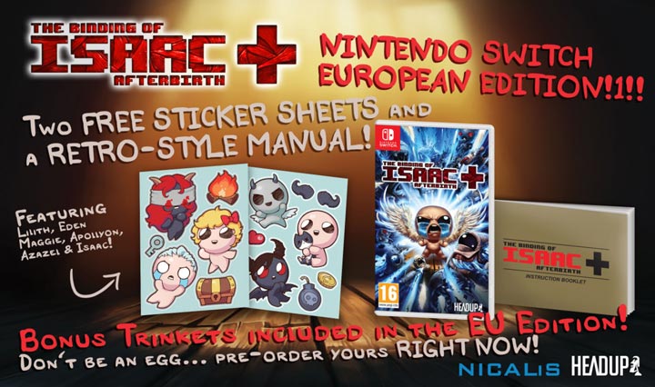 Image for The Binding of Isaac: Afterbirth+ on Switch down to its lowest ever price