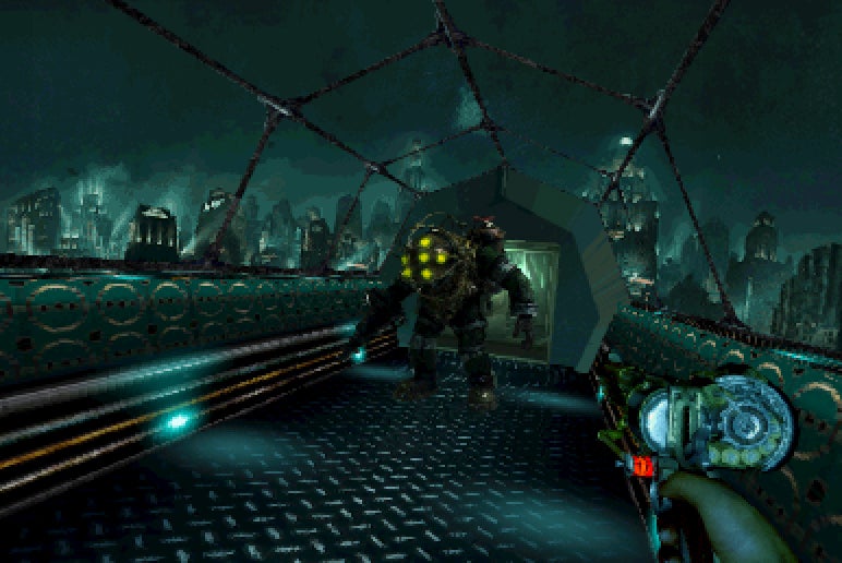 Image for BioShock as a PSOne game makes Big Daddy look less intimidating 