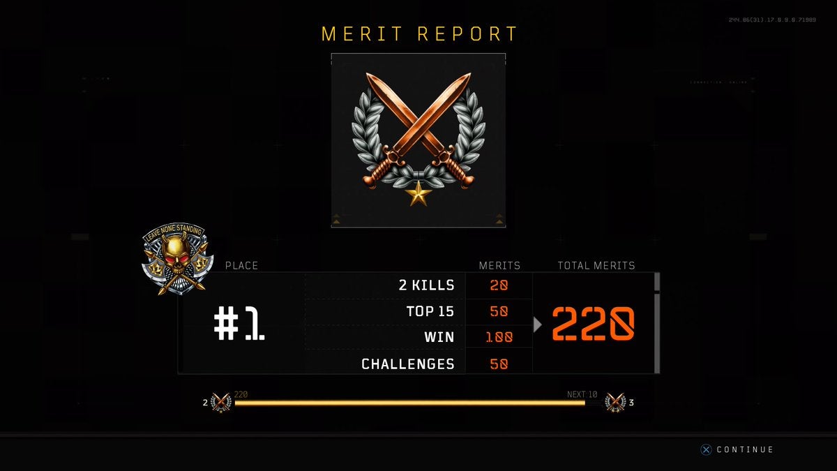 Image for Black Ops 4: Blackout Challenges, tiers, echelons and how to earn merits