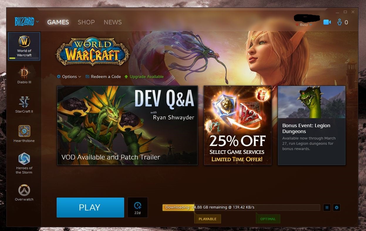 Image for Blizzard's gradual transition from Battle.net branding has been applied to the game launcher