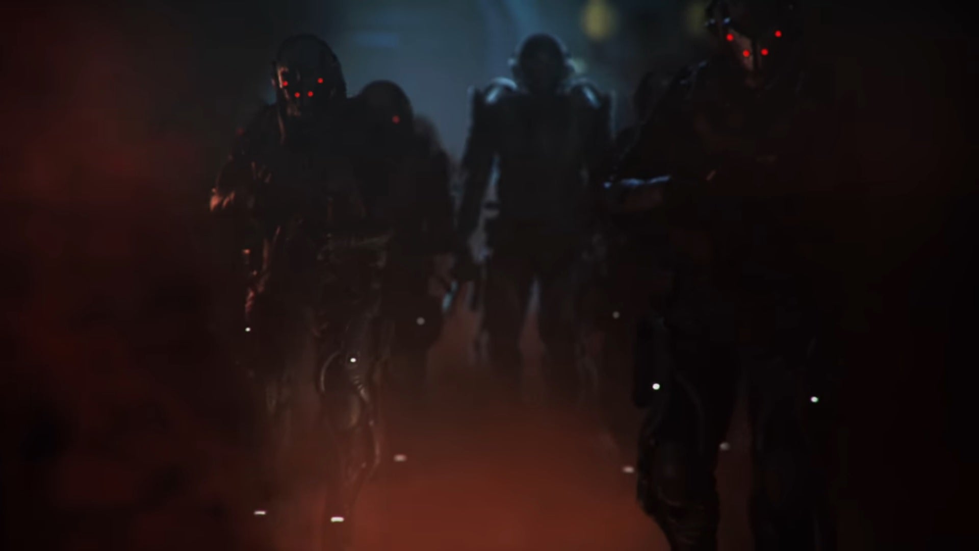 Entity soldiers marching forward.