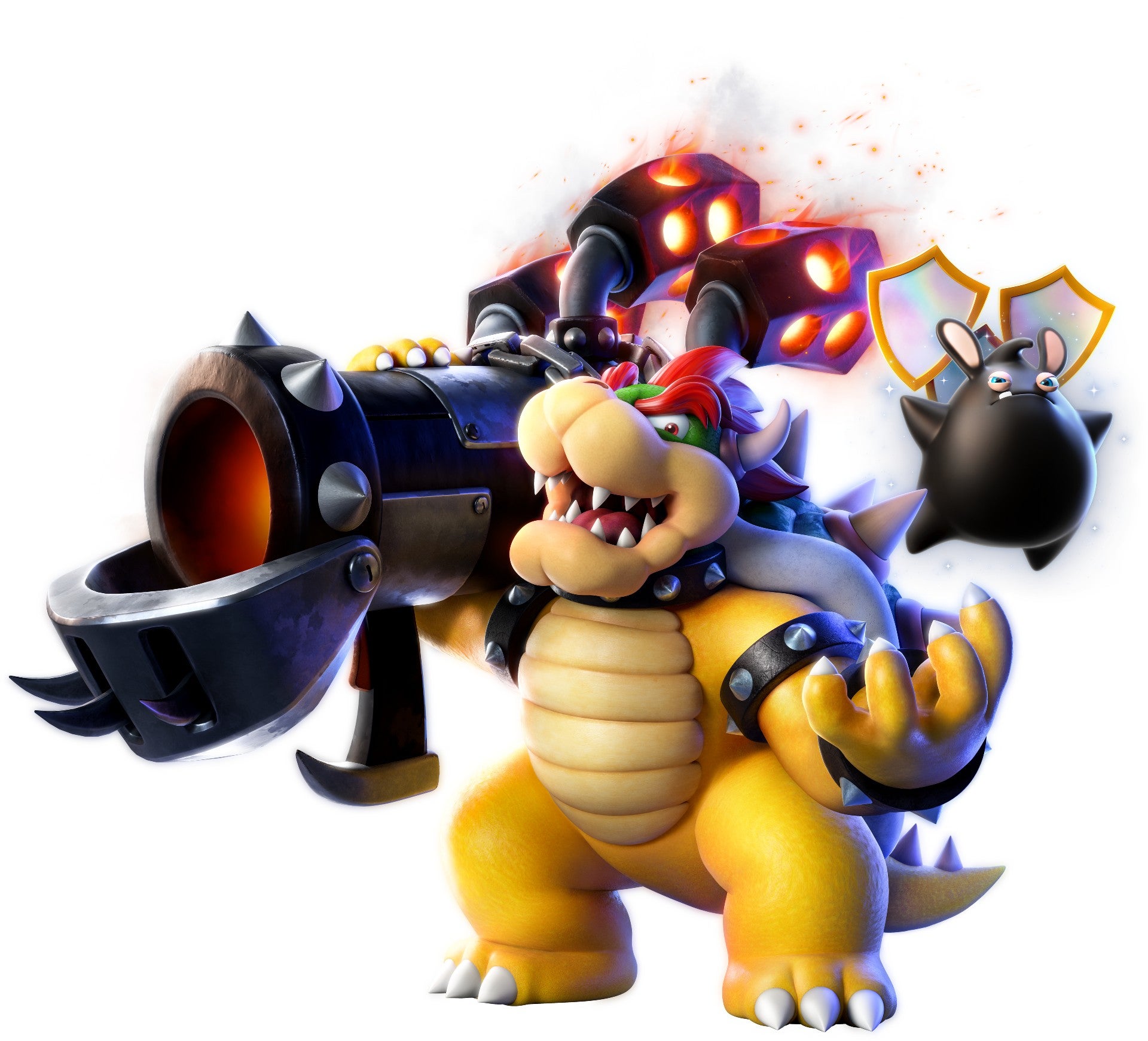 Bowser and his spark in Mario + Rabbids Sparks of Hope.