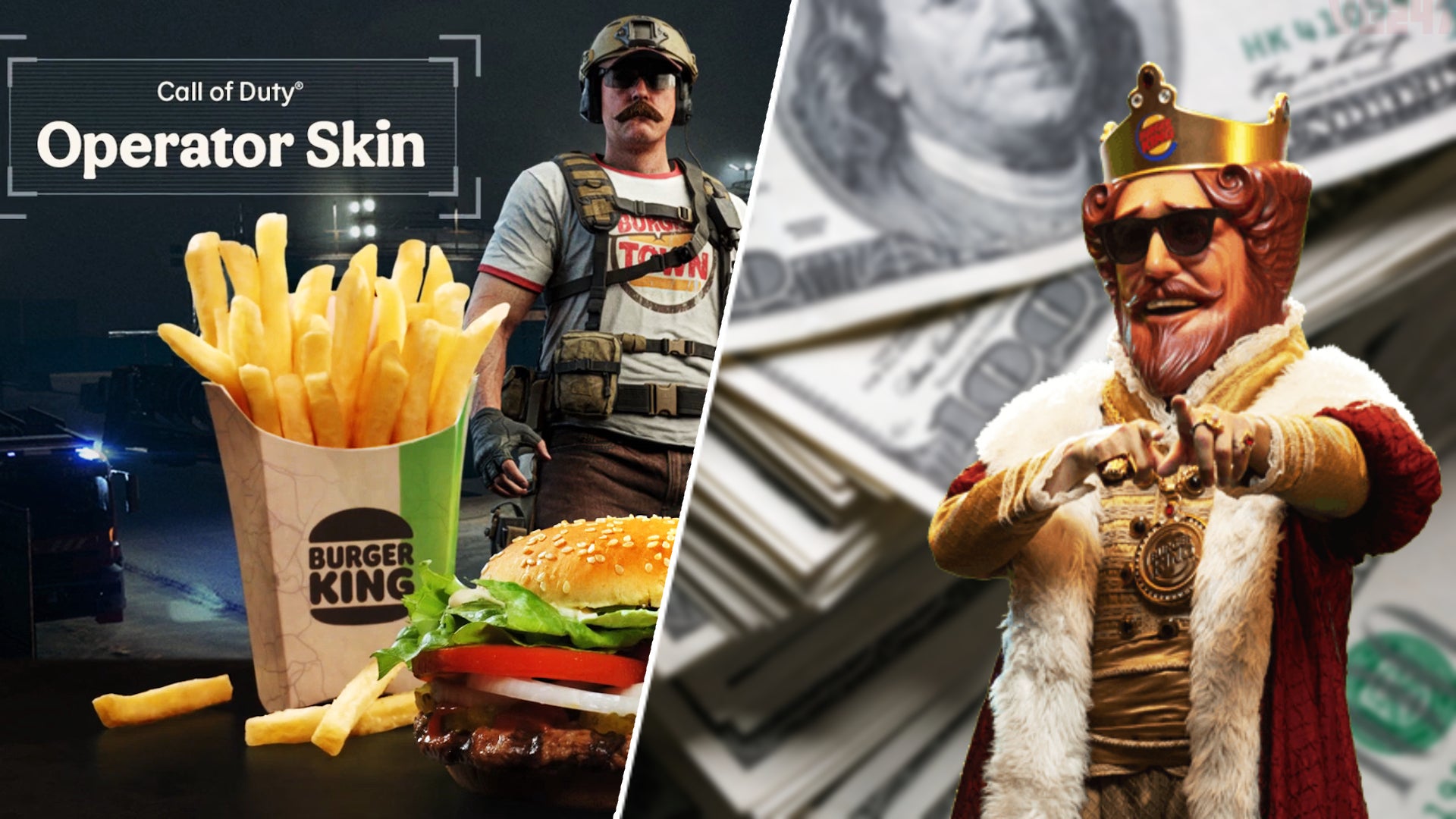 Custom header for Modern Warfare 2 money making burger king grey market
