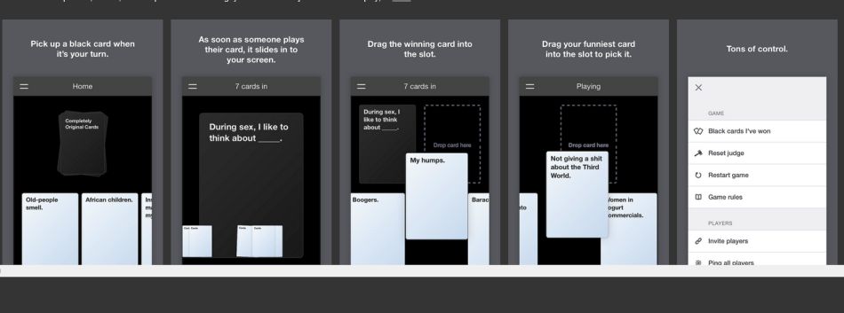 Unofficial Cards Against Humanity App Arrives Online And It S Free Vg247 Unofficial Cards Against Humanity App Arrives Online And It S Free Vg247