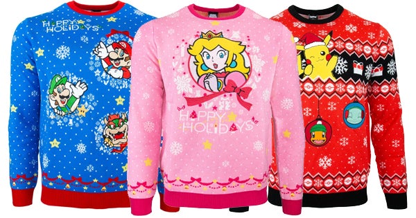 Bag Yourself an Official Nintendo Christmas Jumper Bargain this Black