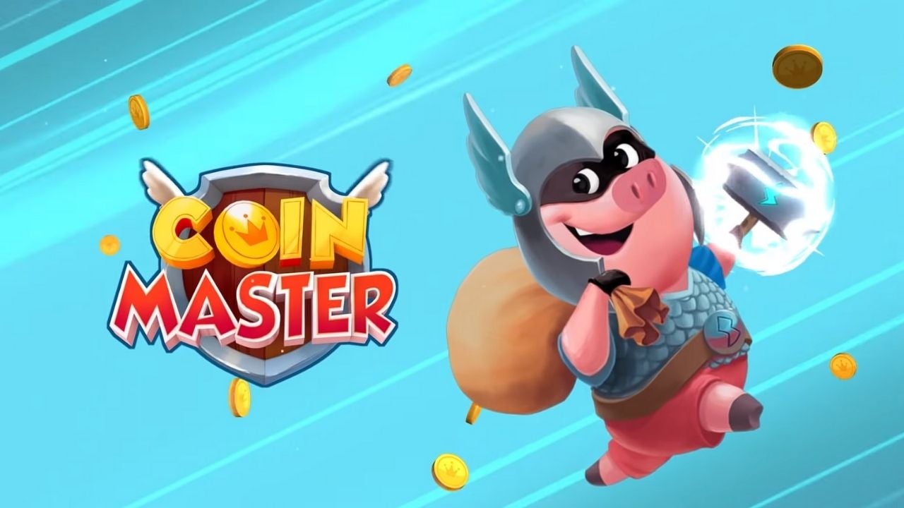 Coin Master logo alongside the game's pig mascot