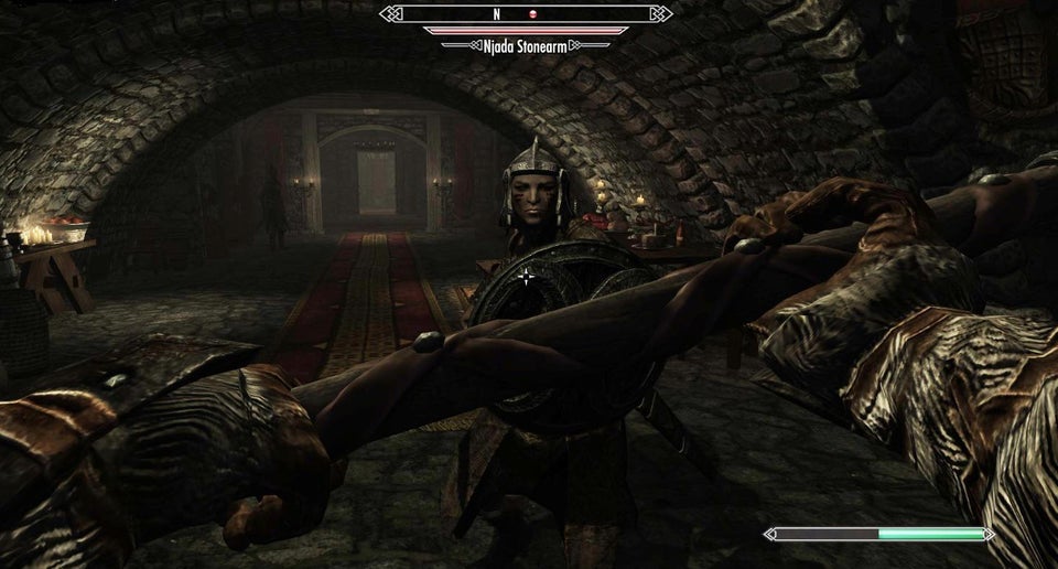 Image for I've beaten Skyrim at least five times and I never knew you could duel the Companions in Jorrvaskr