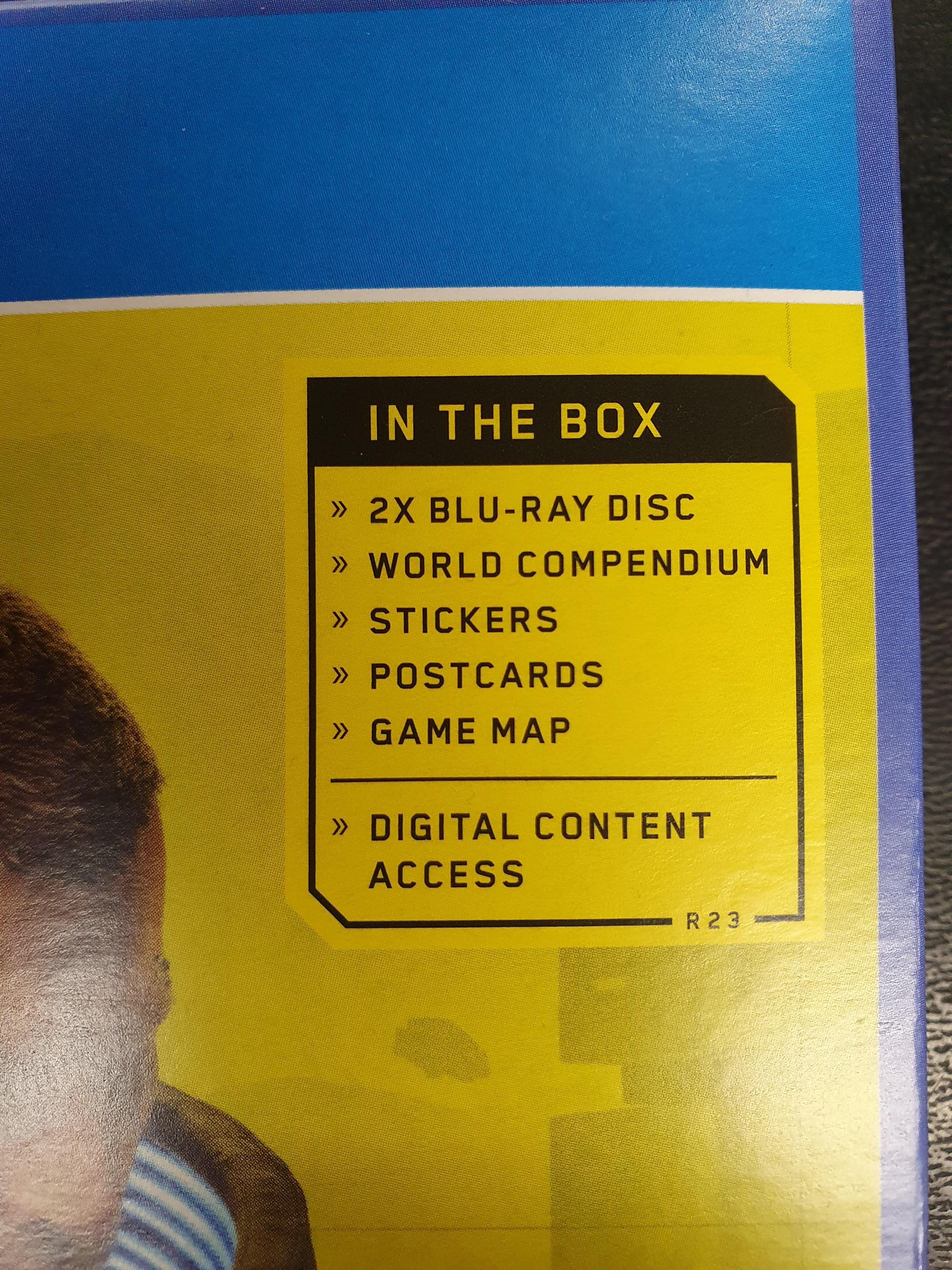 Cyberpunk 2077 comes on two Blu ray discs - 99